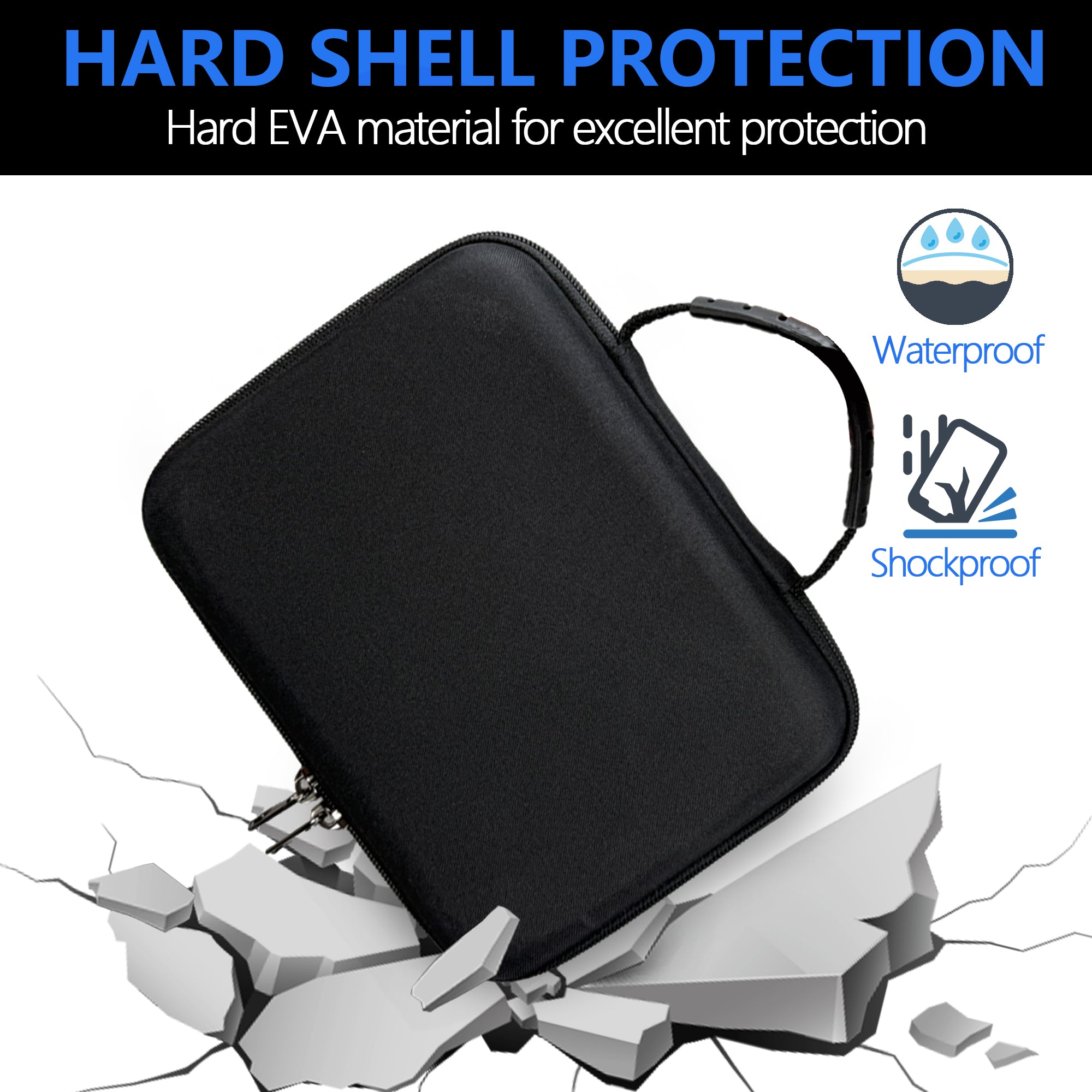 Audio Interface Carrying Case, Compatible with Audient iD14/iD4 MK2 / Stream OTG, Soft Lining with Groove Fit, Mesh Pocket for Cables and Accessories, Ideal for Studio Recording and Travel Use