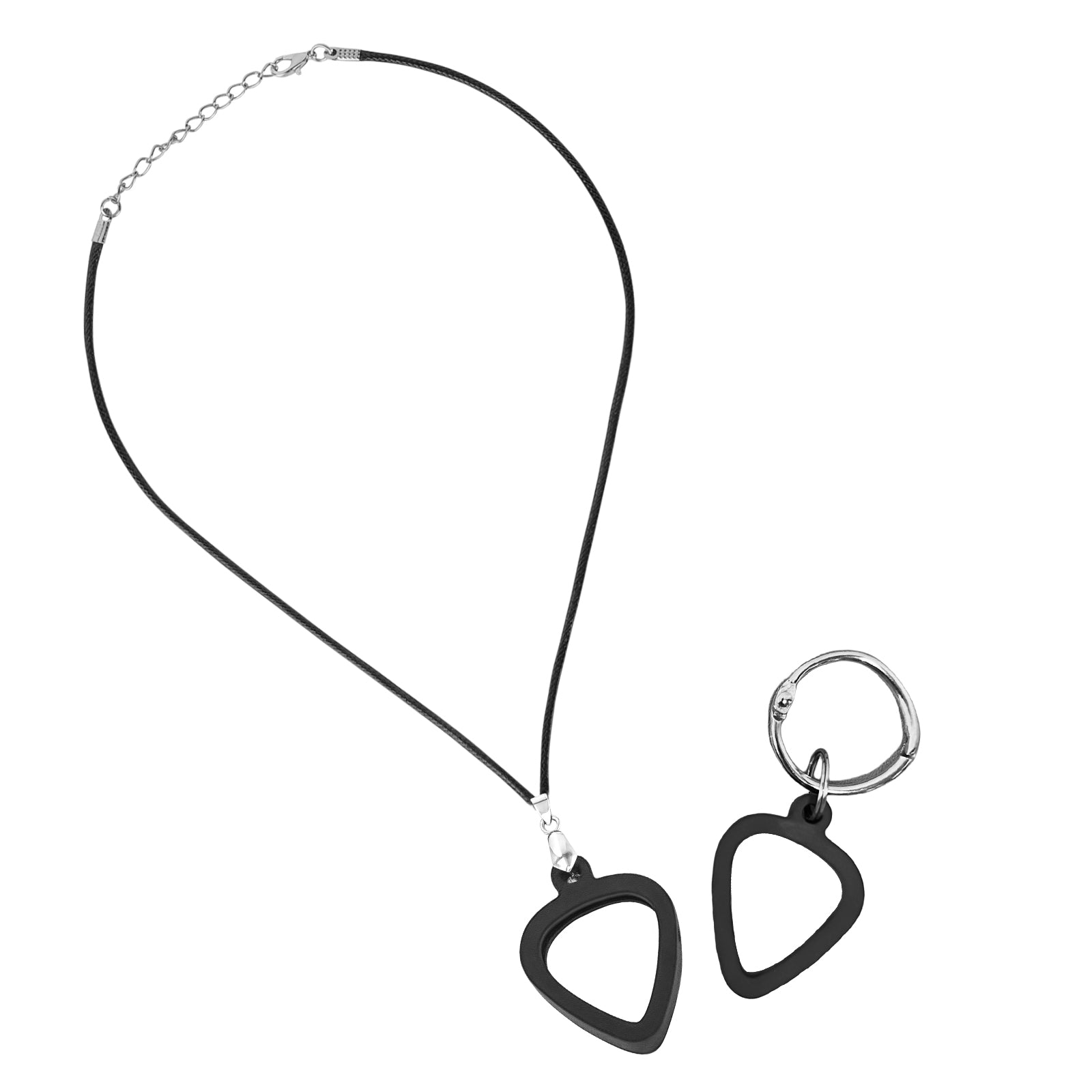 Musiin Guitar Pick Holder Necklace Compatible with Fender Dunlop D'Addario Standard Picks, Double-Sided Universal Design, Easy Access for All Styles