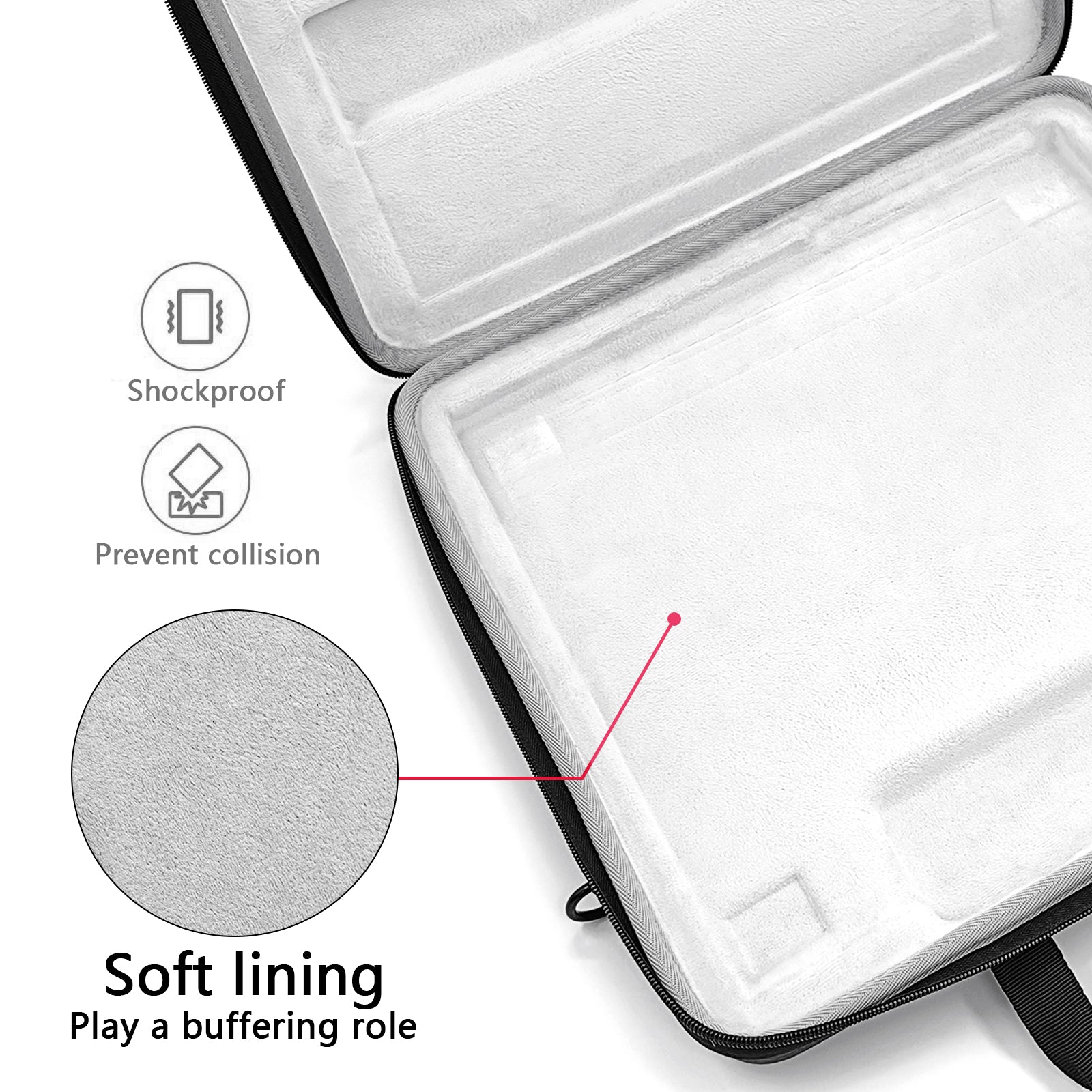 Musiin Premium Velvet Hardshell Case Compatible with Native Instruments Maschine+plus case NI MK3 Cover Drum Controller Analog Device bag with Strap