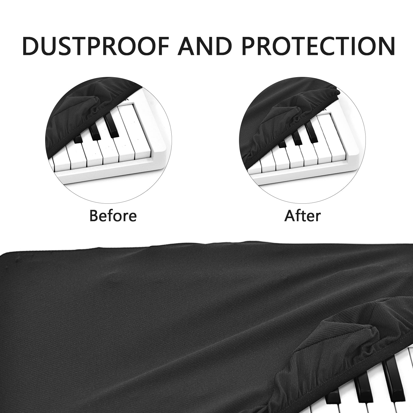 Musiin 25 keys Midi Keyboard Dust Cover Daily Use Protection Compatible with Arturia MiniLab 3,MiniLab MkII 25,Premium Chinlon Anti-scratch and dustproof, Soft Touch & Fitted design