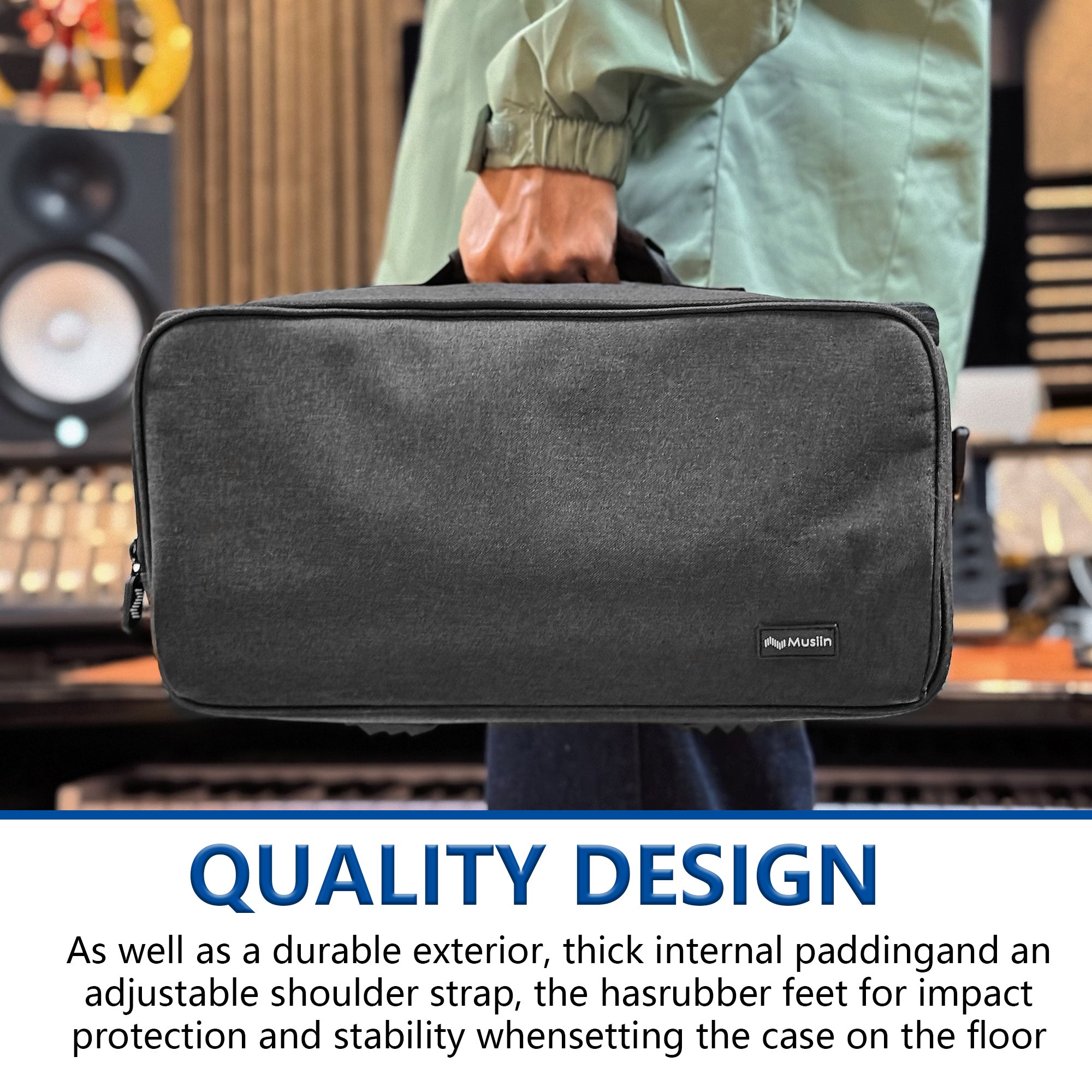 Musiin Digital Mixer Bag Bluetooth Speake commuter bag Compatible with Behringer XR18,XR12,XR16,Sony ULT FIELD 5,FIELD 3,JBL Xtreme 4,Bose SoundLink Max,Yamaha THR5/5A, Essential for Daily protect