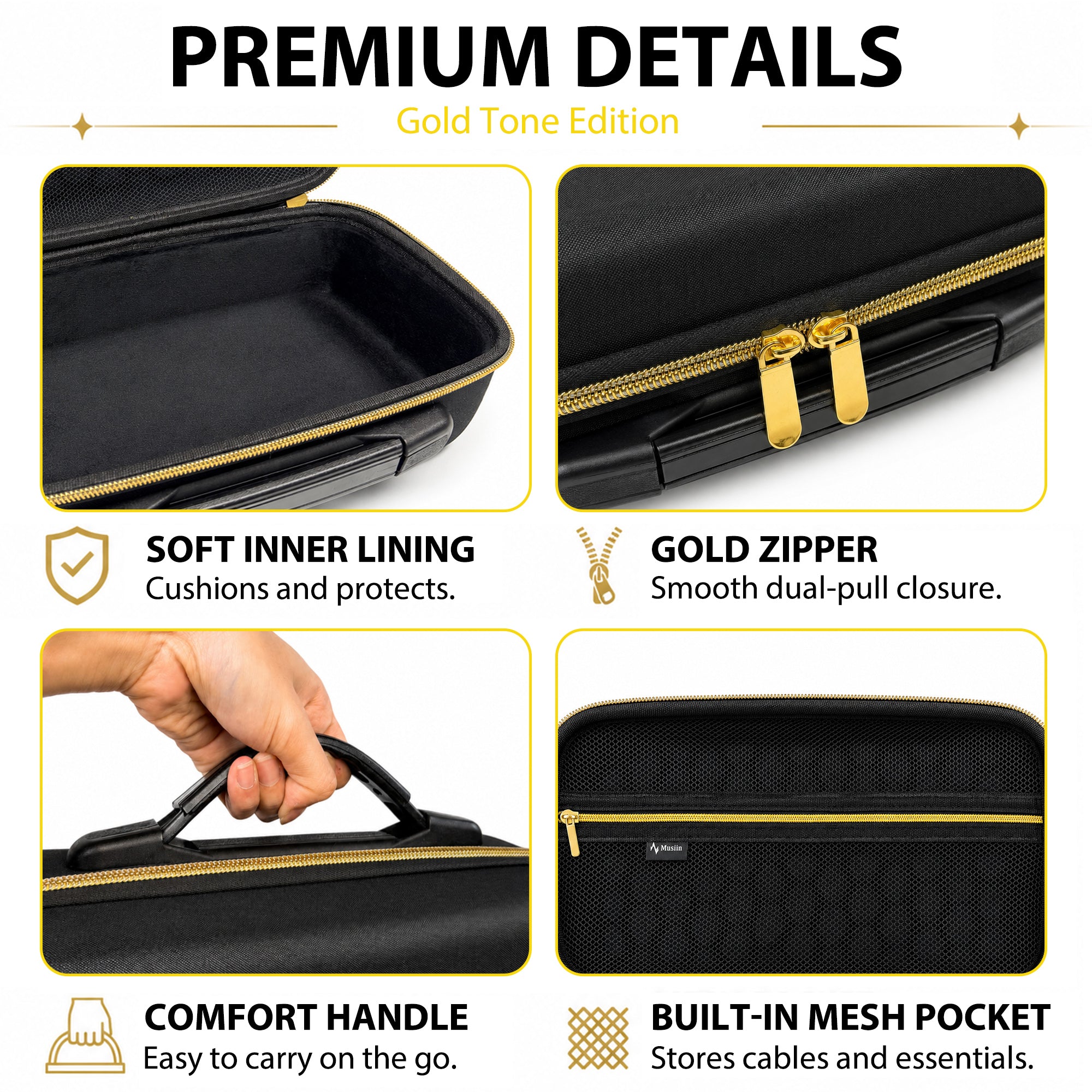 Musiin Guitar Effects Case Compatible with Neural DSP Quad Cortex Mini