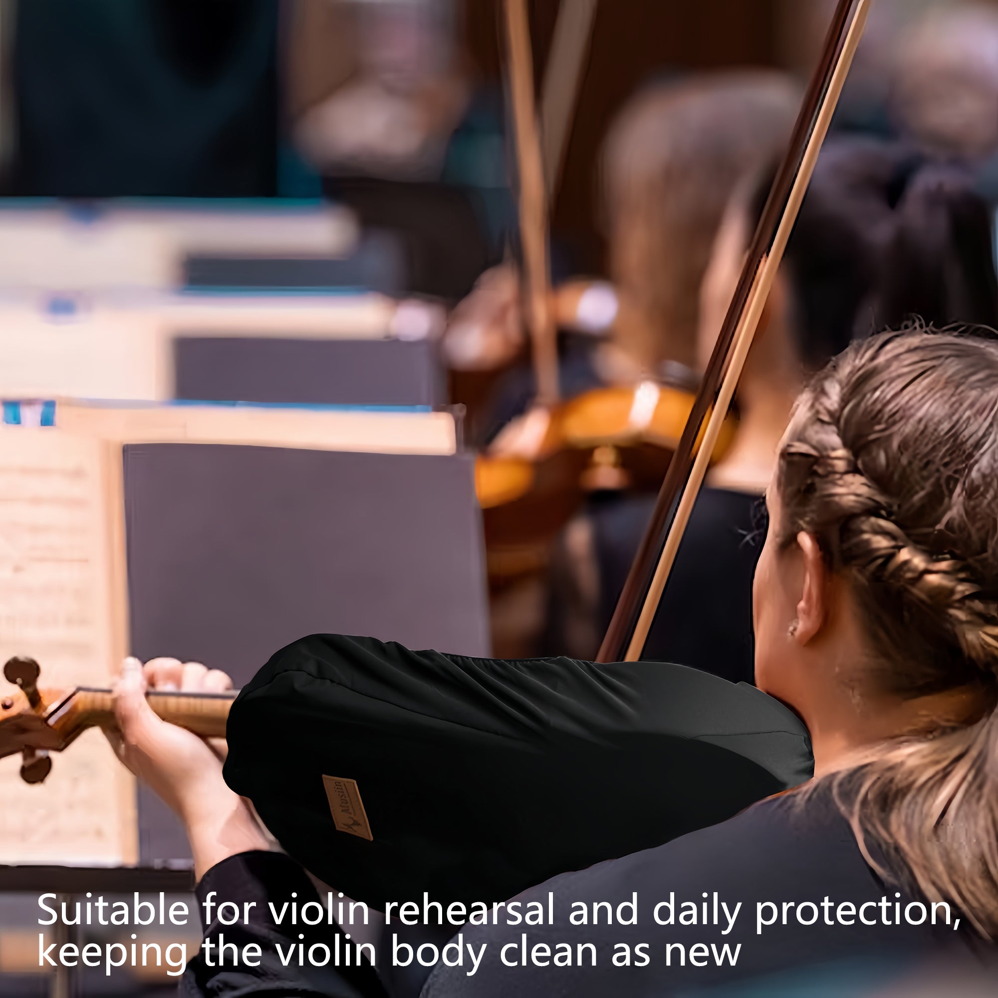 Musiin Viola Dust Cover for 16.5/16/15.5 Inch Viola, Premium Soft Stretch Design Protects Instrument from Dust and Scratches, Lightweight, Easy to Clean, Ideal for Travel and Home Storage