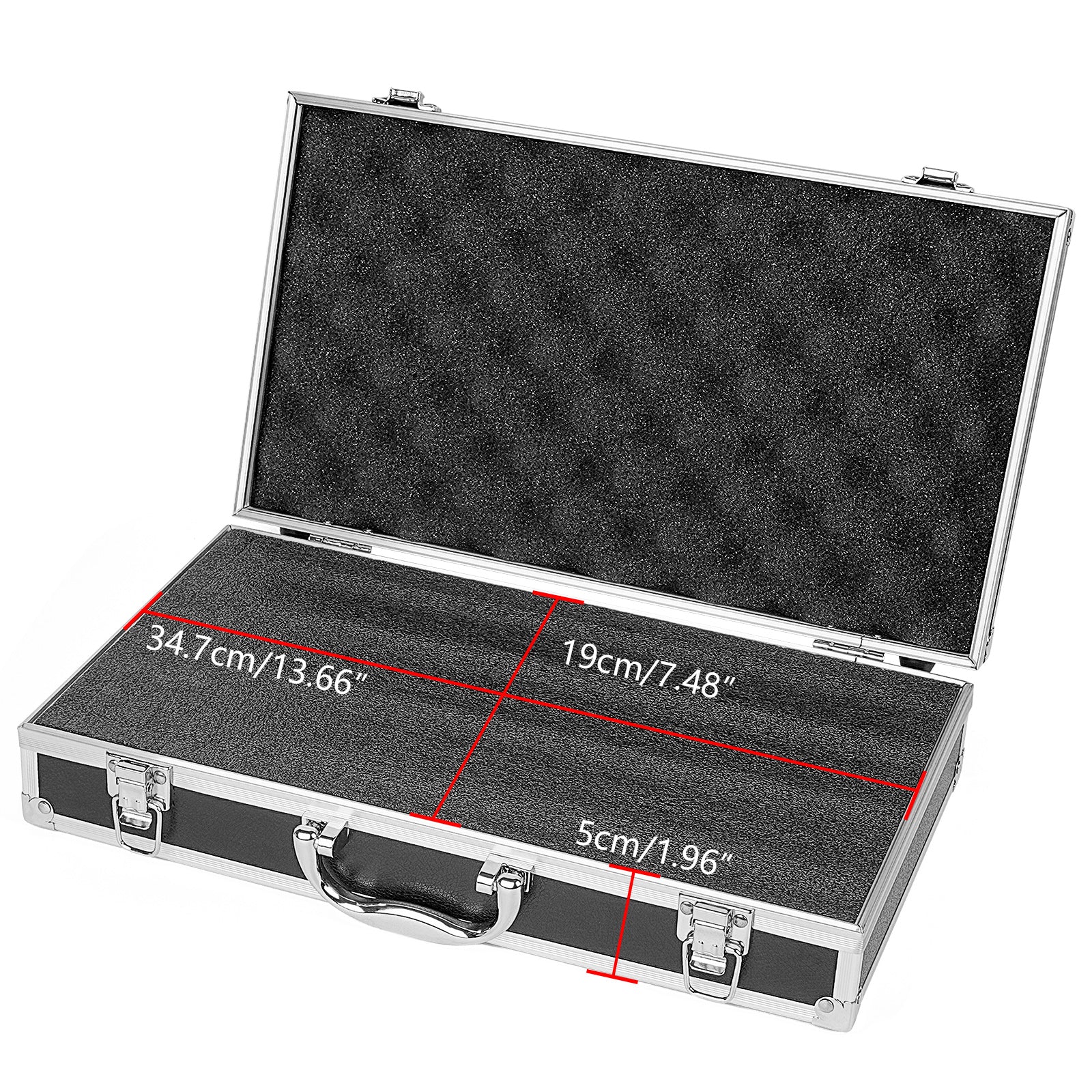 Musiin Audio Equipment Microphone Portable Case,Compatible with SM58,57,MV88,BETA58A,PGA58,Aluminum Alloy Design for Storing and Carrying Audio Gear,Wireless Mic Systems,and Camera Equipment (Silver)