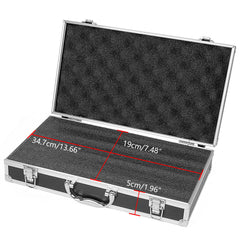 Musiin Audio Equipment Microphone Portable Case,Compatible with SM58,57,MV88,BETA58A,PGA58,Aluminum Alloy Design for Storing and Carrying Audio Gear,Wireless Mic Systems,and Camera Equipment (Silver)
