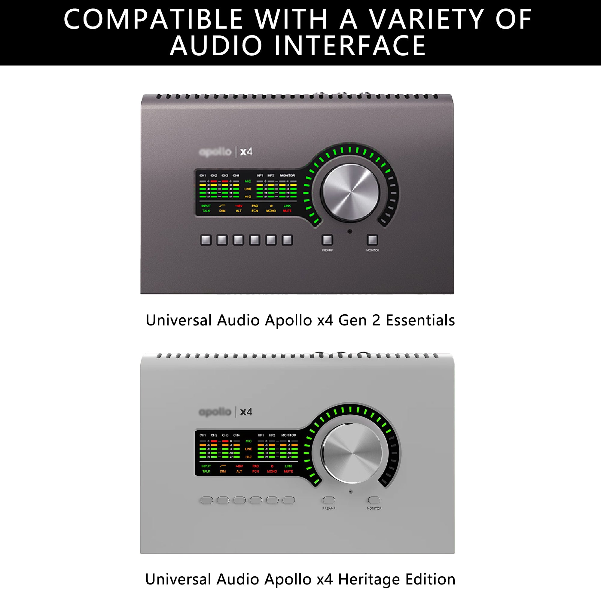 Musiin Audio Interface Case Compatible with Universal Audio Apollo x4 Gen 2 Essentials with Strap UA Apollo x4 Heritage Edition daily protection