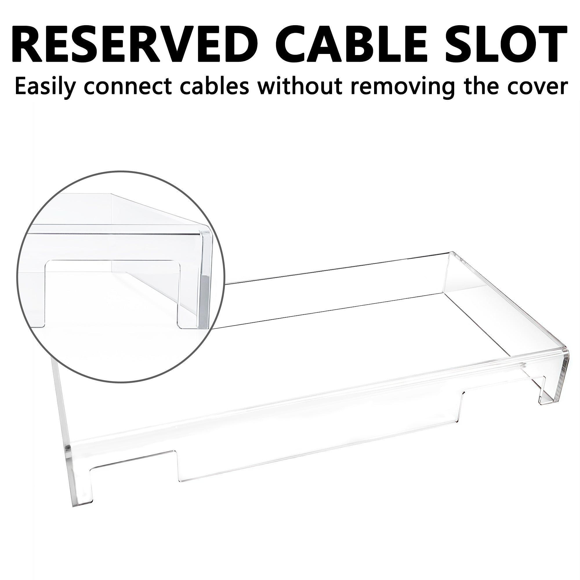 Musiin MIDI Keyboard Controller Acrylic Cover Compatible with Ableton Move, Transparent with Pre-Drilled Cable Management Channels, Dustproof Suitable for Home Studio Desktop Protection