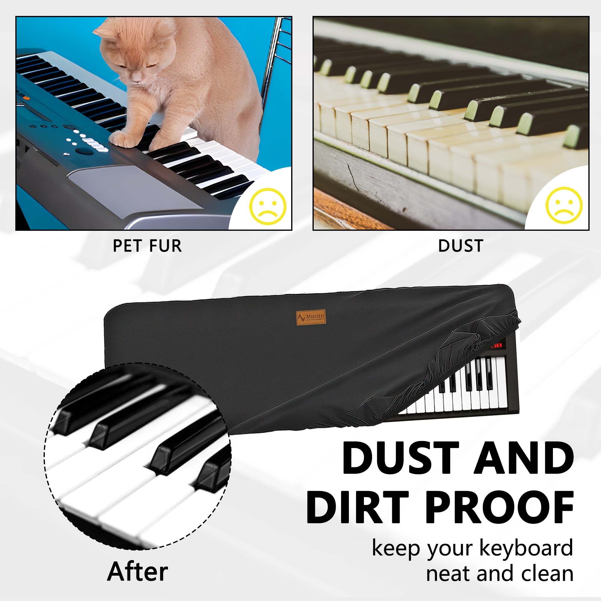 Musiin 61 Key Synthesizer Cover Compatible with Roland XPS-30,FANTOM-06