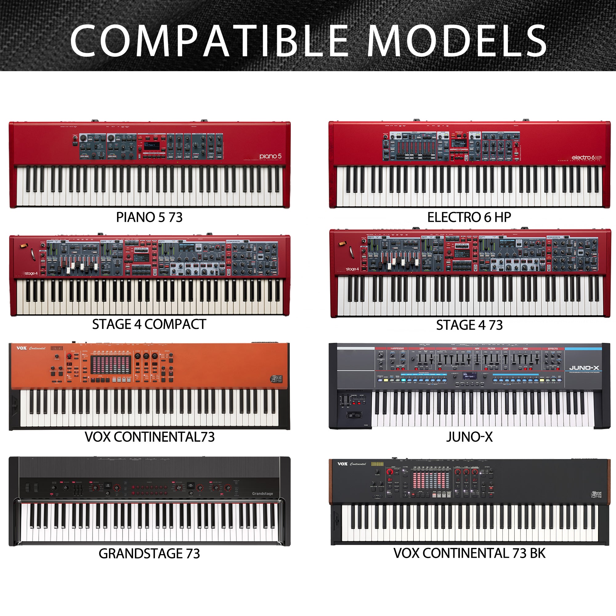 Musiin 61 Key Piano Keyboard Cover Compatible with KORG NAUTILUS AT 61