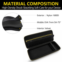 Musiin Production Stations Case Compatible with Ableton Move Arturia MicroLab MK3, Gold Zipper, Built-in Mesh Pocket, Cable Compartment, Fixed Design for Travel and Live Sets(Gold Tone Edition)