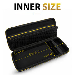 Musiin Production Stations Case Compatible with Ableton Move Arturia MicroLab MK3, Gold Zipper, Built-in Mesh Pocket, Cable Compartment, Fixed Design for Travel and Live Sets(Gold Tone Edition)