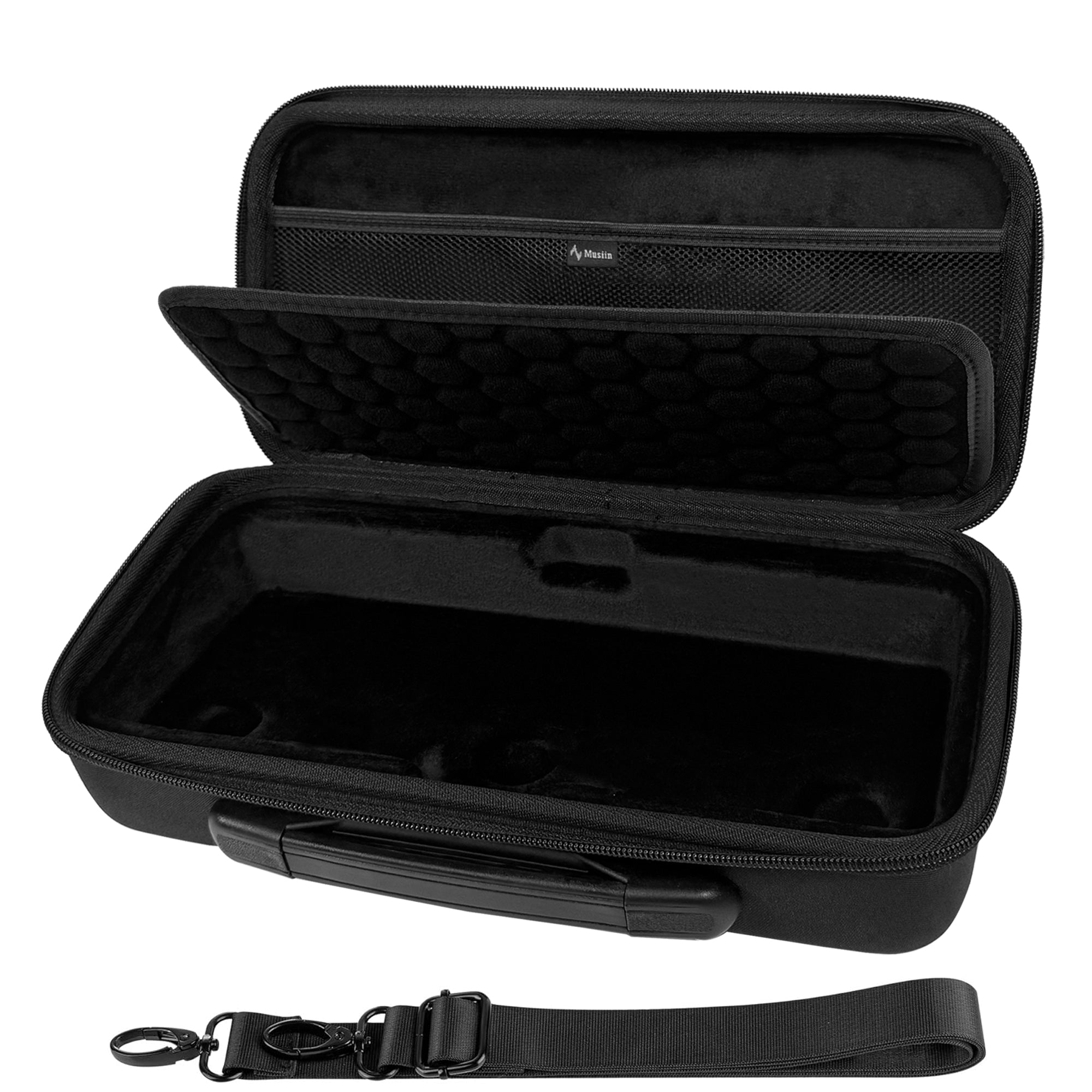 Musiin Audio Mixer Case Compatible with Zoom Live Trak L6 MAX, Custom Fit Interior, Dual Zipper Design, Top Mesh Pocket, Handle and Shoulder Strap, for Studio, Travel, and Live Performance