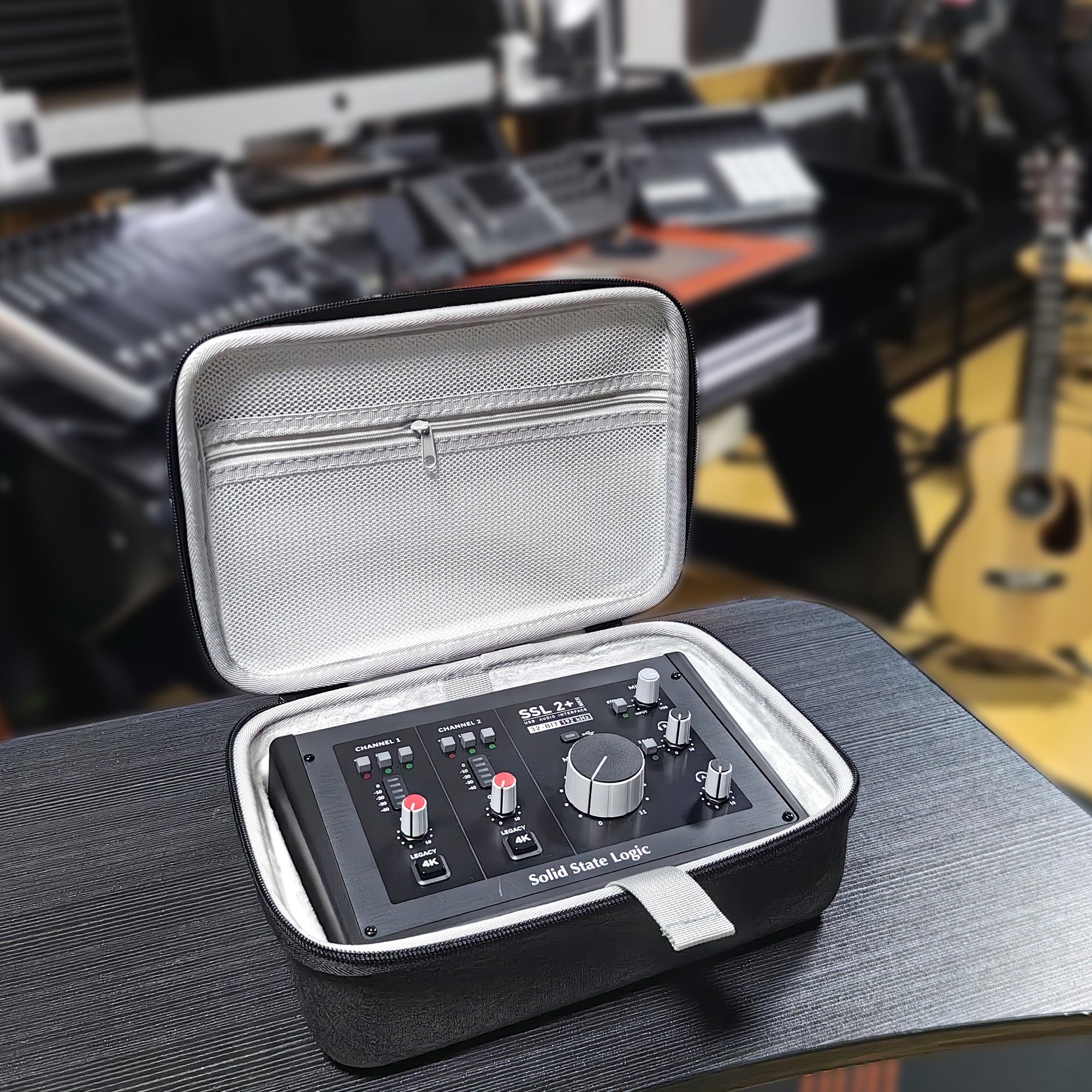Musiin Hard Shell Case Compatible with SSL2 MKII OTG, SSL 2 or 2+ and SSL2 MKII and 2+ MKII Interface Audio Interface Cover, Protective Travel Case (Grey)