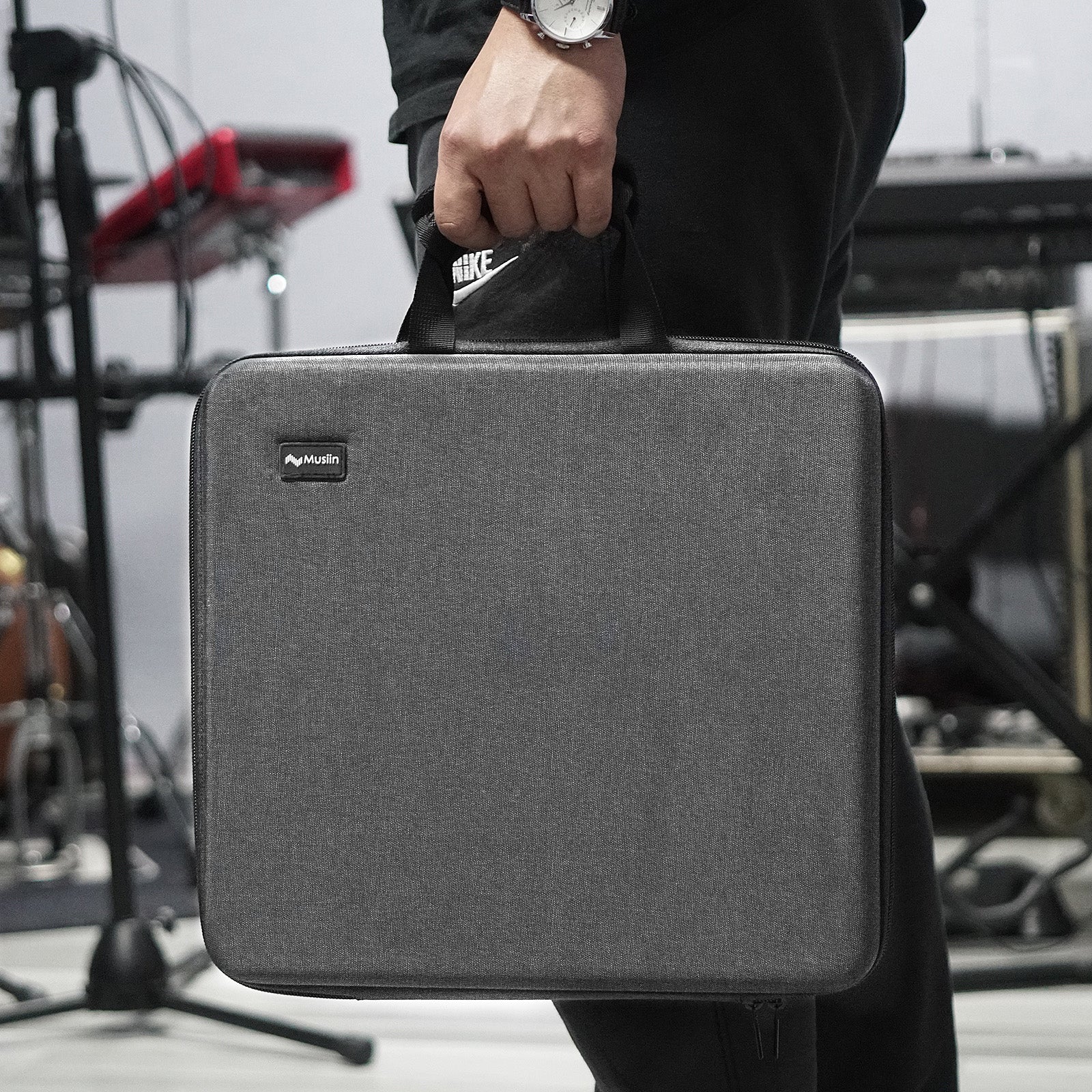 Musiin Premium Velvet Hardshell Case Compatible with Native Instruments Maschine+plus case NI MK3 Cover Drum Controller Analog Device bag with Strap