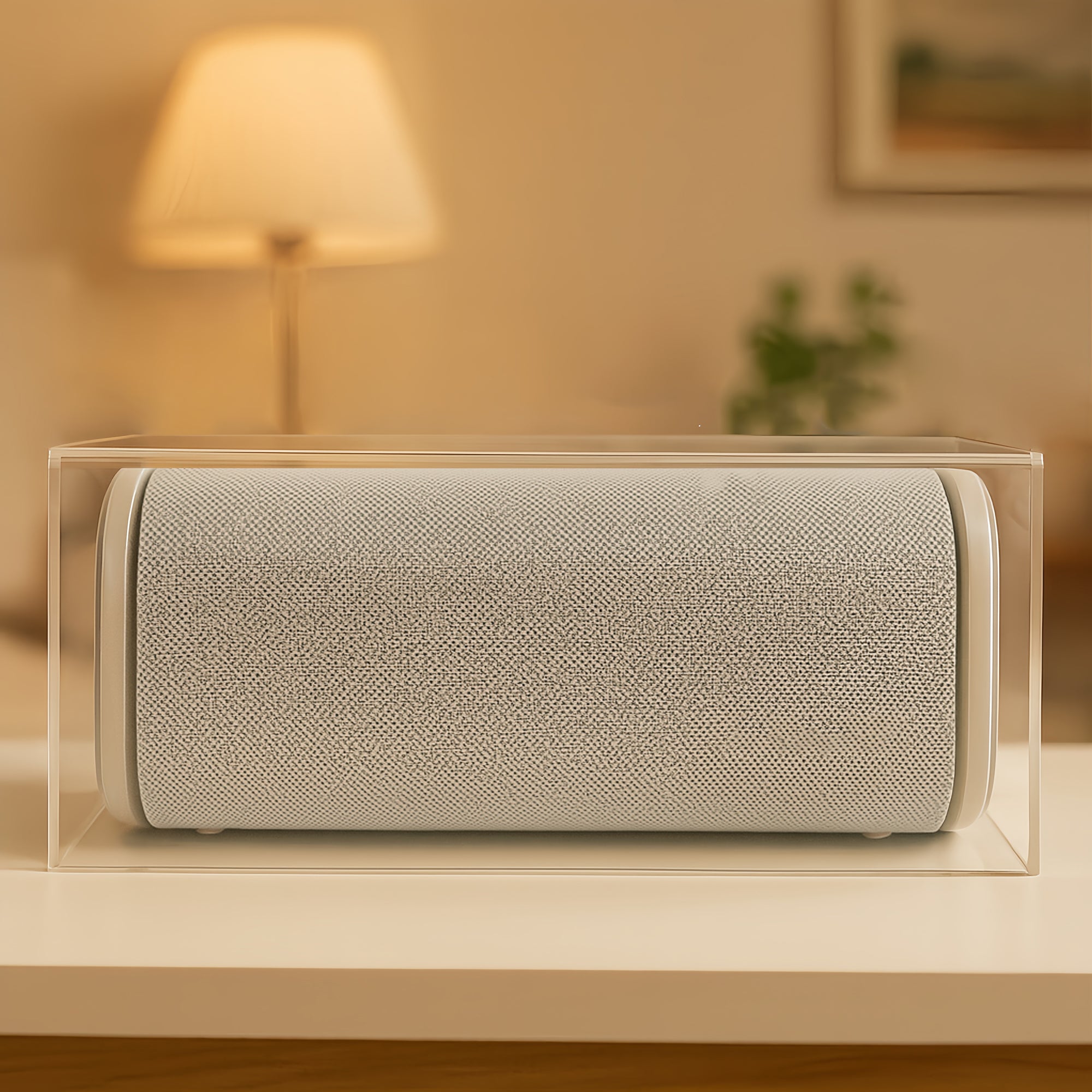 Musiin Portable Bluetooth Speaker Cover Compatible with Sony ULT FIELD 5, Transparent Acrylic Material, Reserved Wire Groove, Waterproof and Dustproof, Suitable for Home Studio Desktop Protection