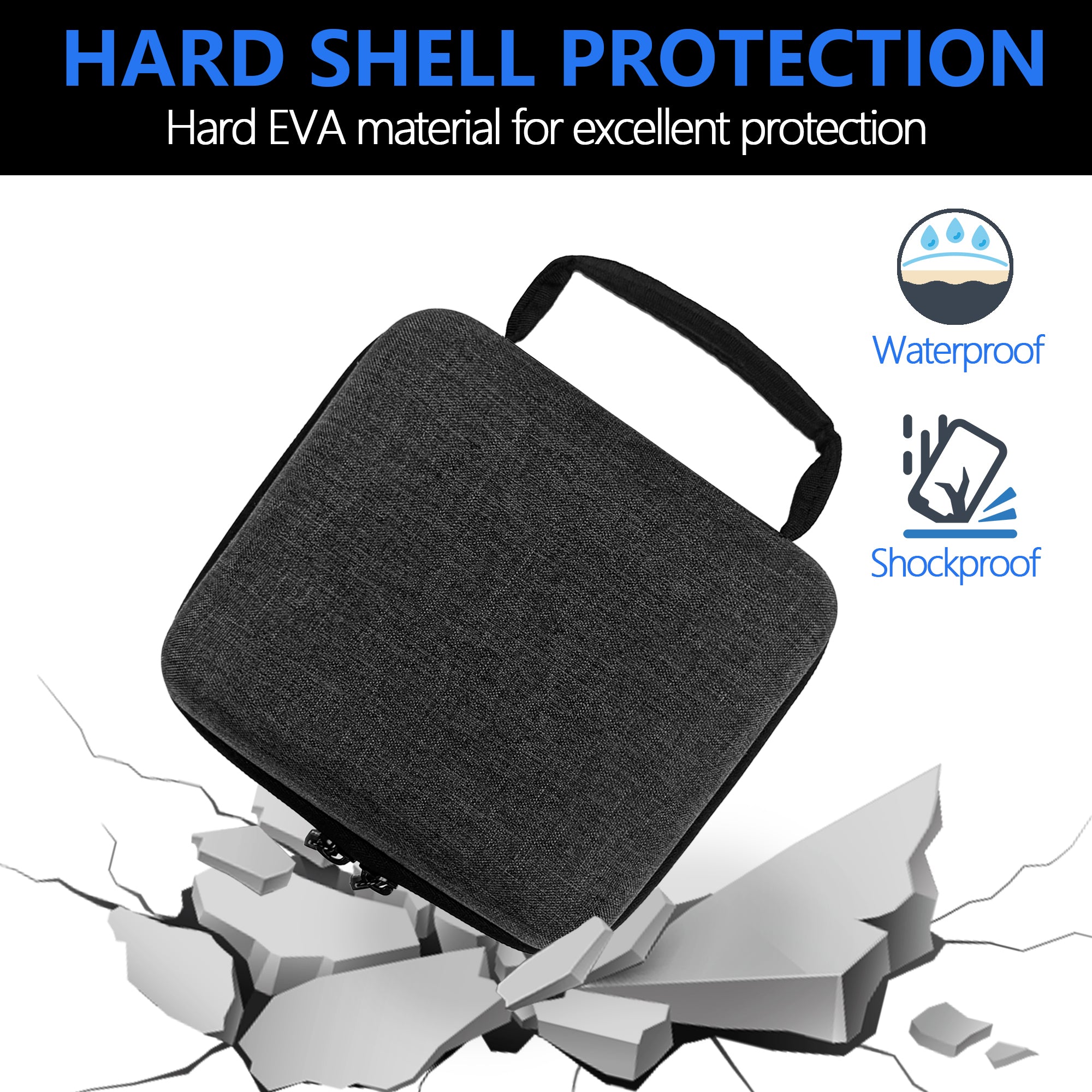 Musiin Audio Interface Case Compatible with sonicake smart box/Audient iD4,NI komplete Audio1/2,features soft lining, mesh pocket for cables, and comfy handle—ideal for studio, rehearsal, and travel.