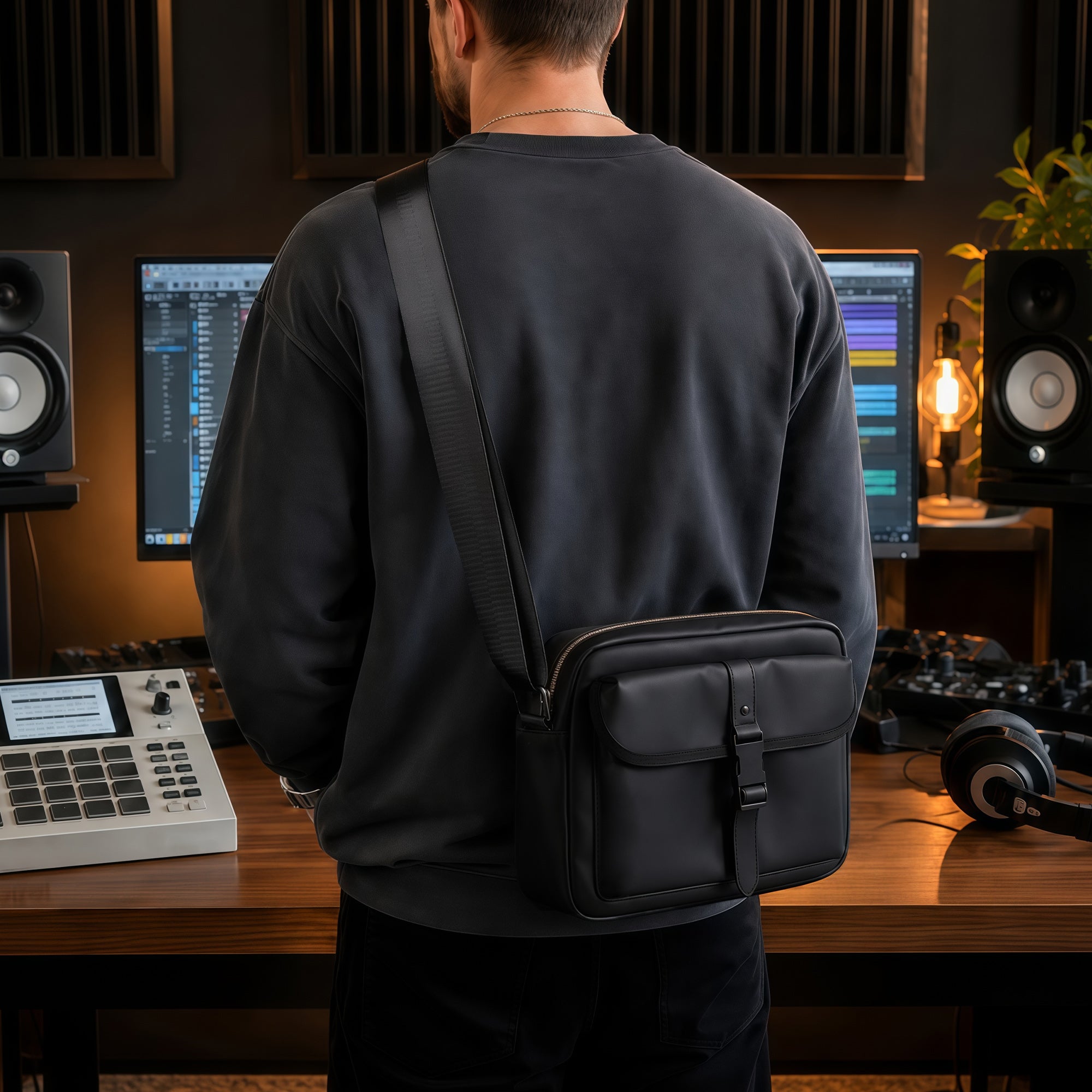 Musiin VNEX Commute Bag Compatible with Akai MPC Sample, Premium Headphone
