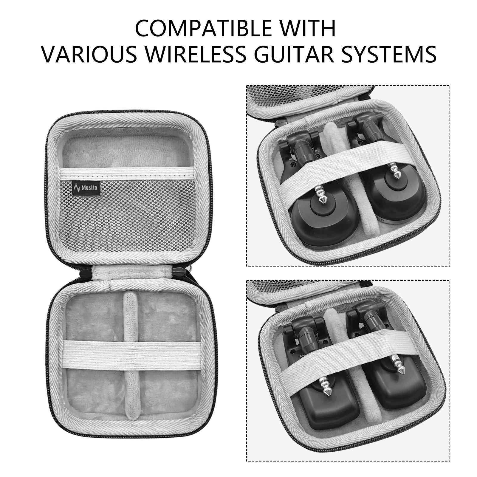 Musiin Custom Case for Wireless Guitar System – Compatible with Xvive JOYO NUX and More! Protective Storage