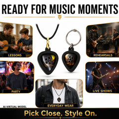 Musiin Guitar Pick Holder Necklace for Fender,Dunlop,D'Addario Picks
