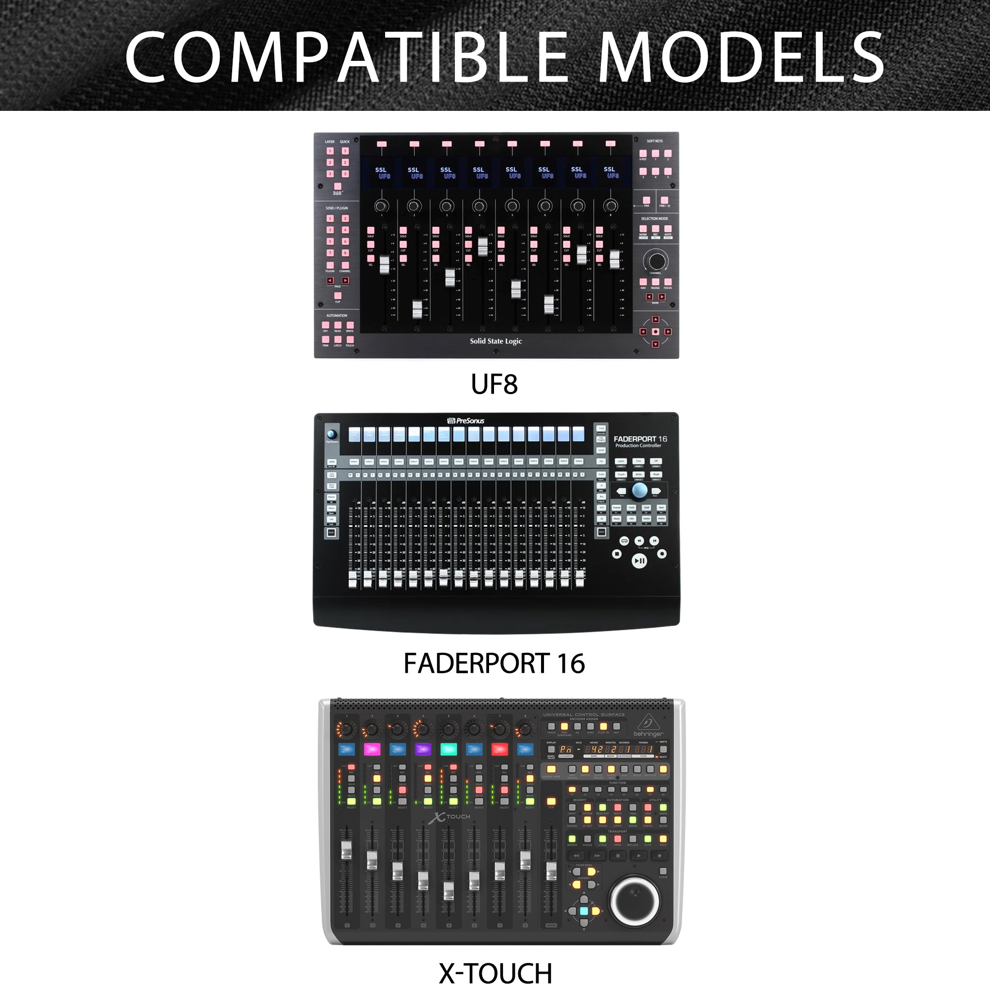 Musiin Audio Mixer Cover Compatible with Behringer X-Touch Premium Chinlon Dust Cover - Provides protection for universal home studio audio mixer midi controller