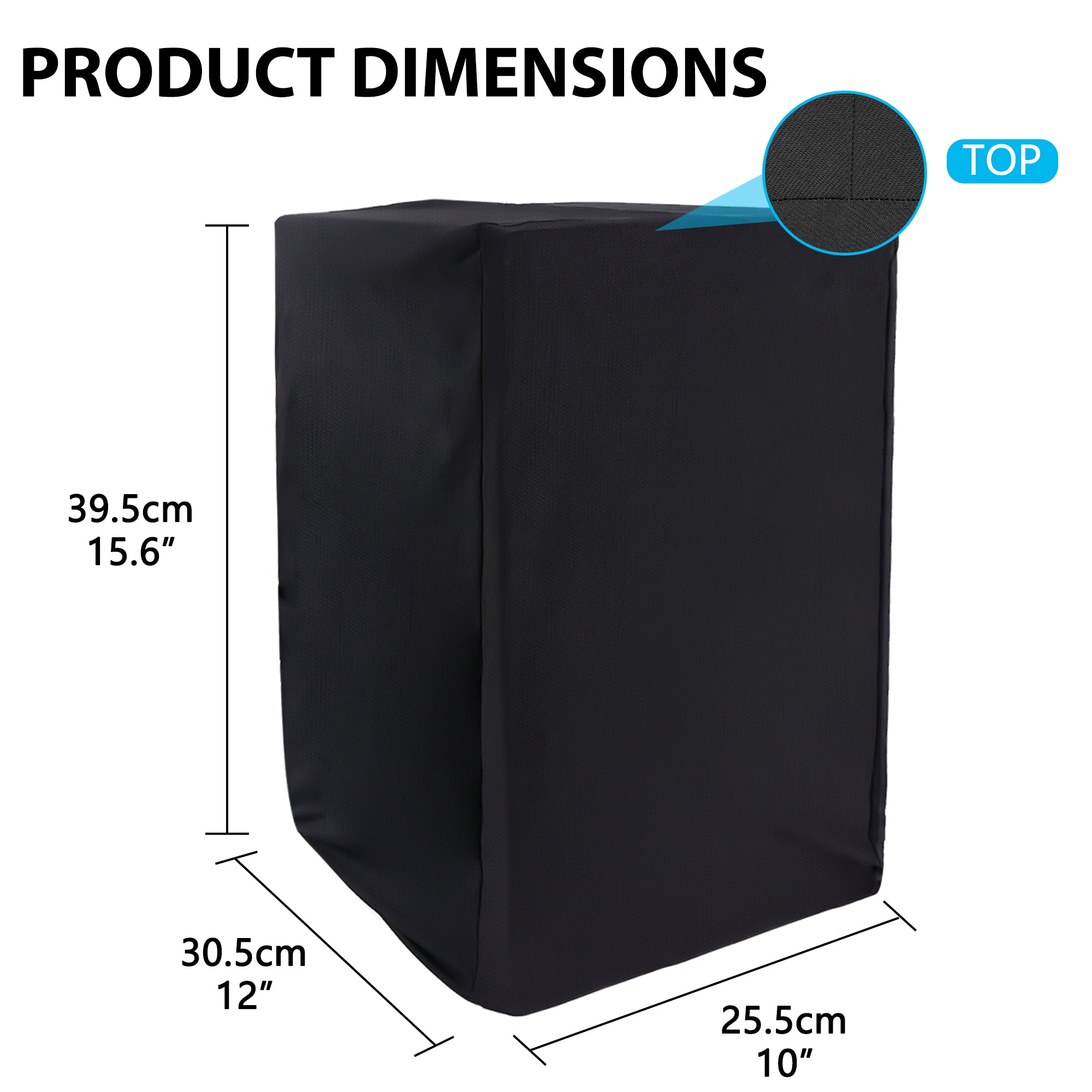 Musiin Home Studio Monitor Dust Cover Compatible With YAMAHA HS8,Adam T7V KRK Rokit 8 G4,JBL 308P Mkll and PreSonus Eris E8 XT Black 8-Inch Professional Protective Powered Speaker cover(2 packs)
