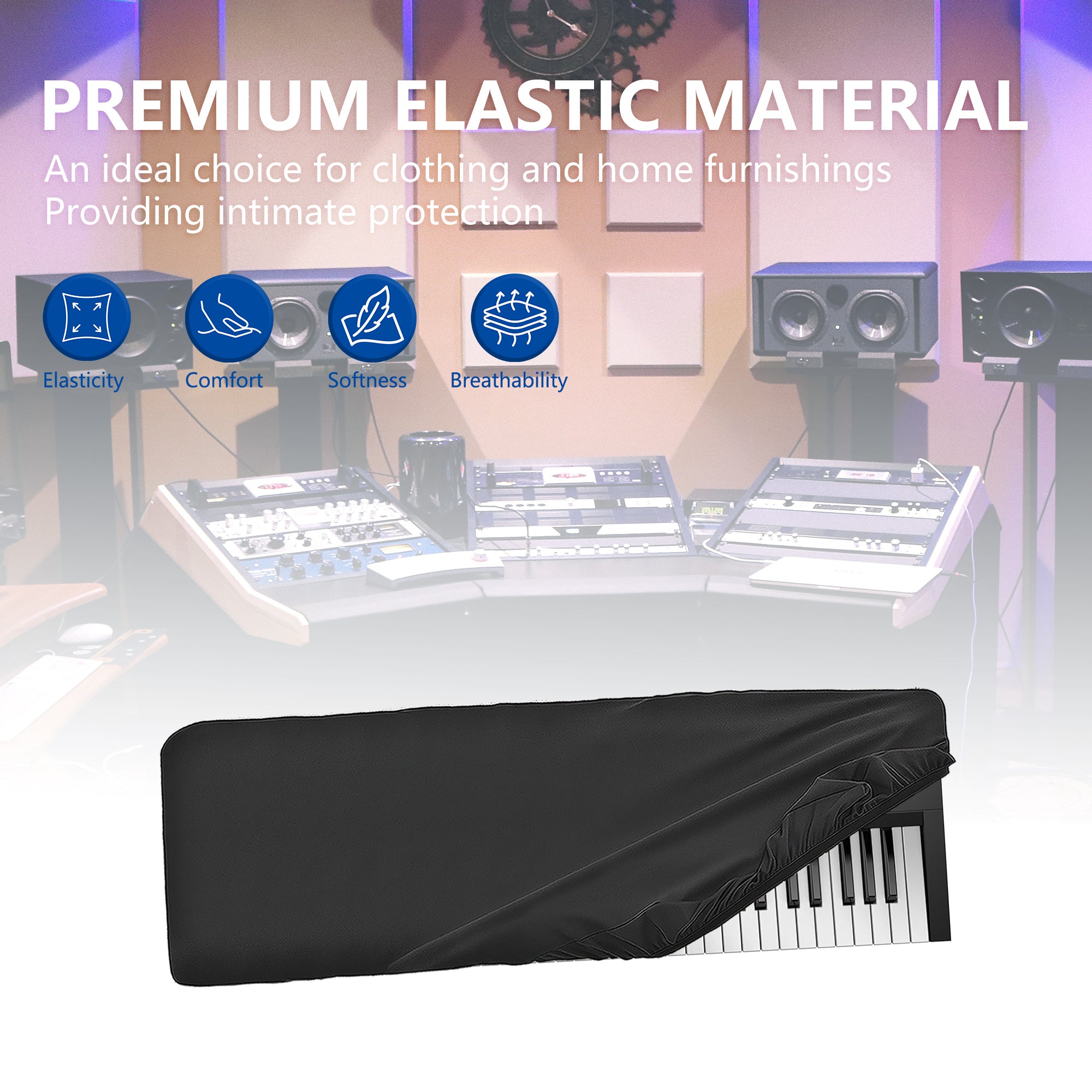 Musiin 61 Key Piano Keyboard Cover Compatible with NI A61,KONTROL S61