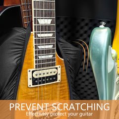 Musiin Premium Guitar Dust Cover Compatible with Gibson Fender Donner Electric Guitar, Luxury Chinlon Anti-dust & Scratch-proof, Smooth Touch & Custom Fit(GG-M)