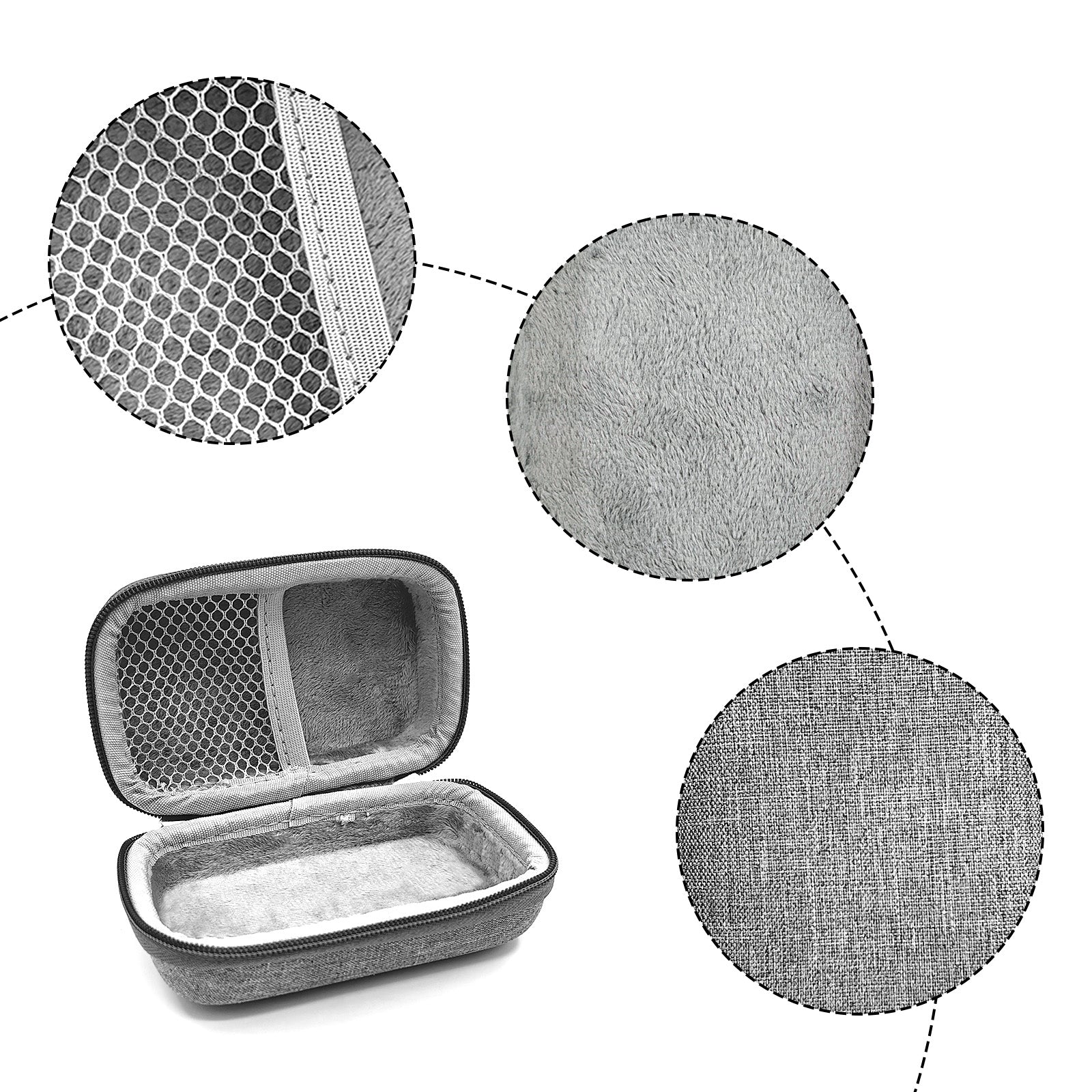 Musiin Hard Shell Case for Guitar Bass Ukulele Tuner, Compatible with KLIQ UberTuner Professional Clip-On Tuner, KLIQ EcoTuner,Snark SN1X,SN5X,St-8,Fender FT-1, FCT-2 Tuner(Grey)