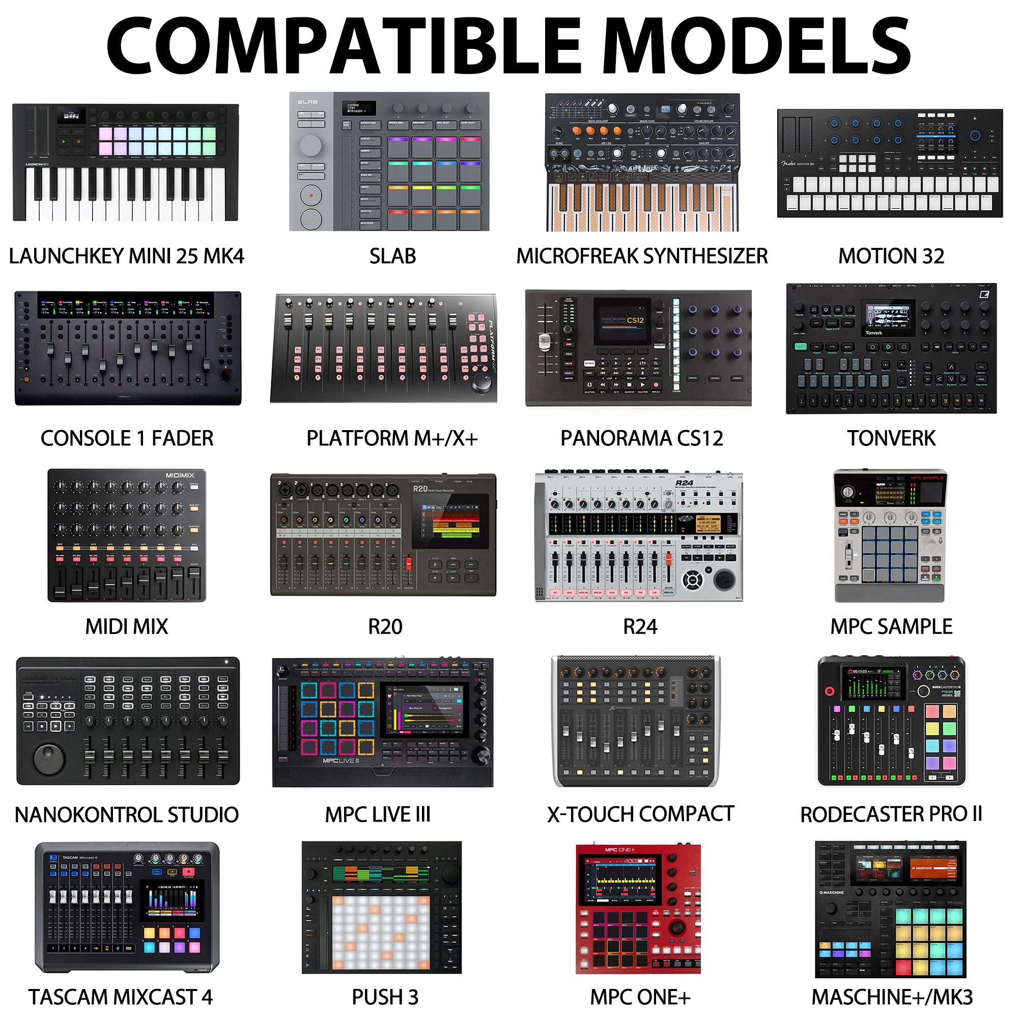 Musiin Audio Device Stand Compatible with Akai MPC Live III, MPK mini IV