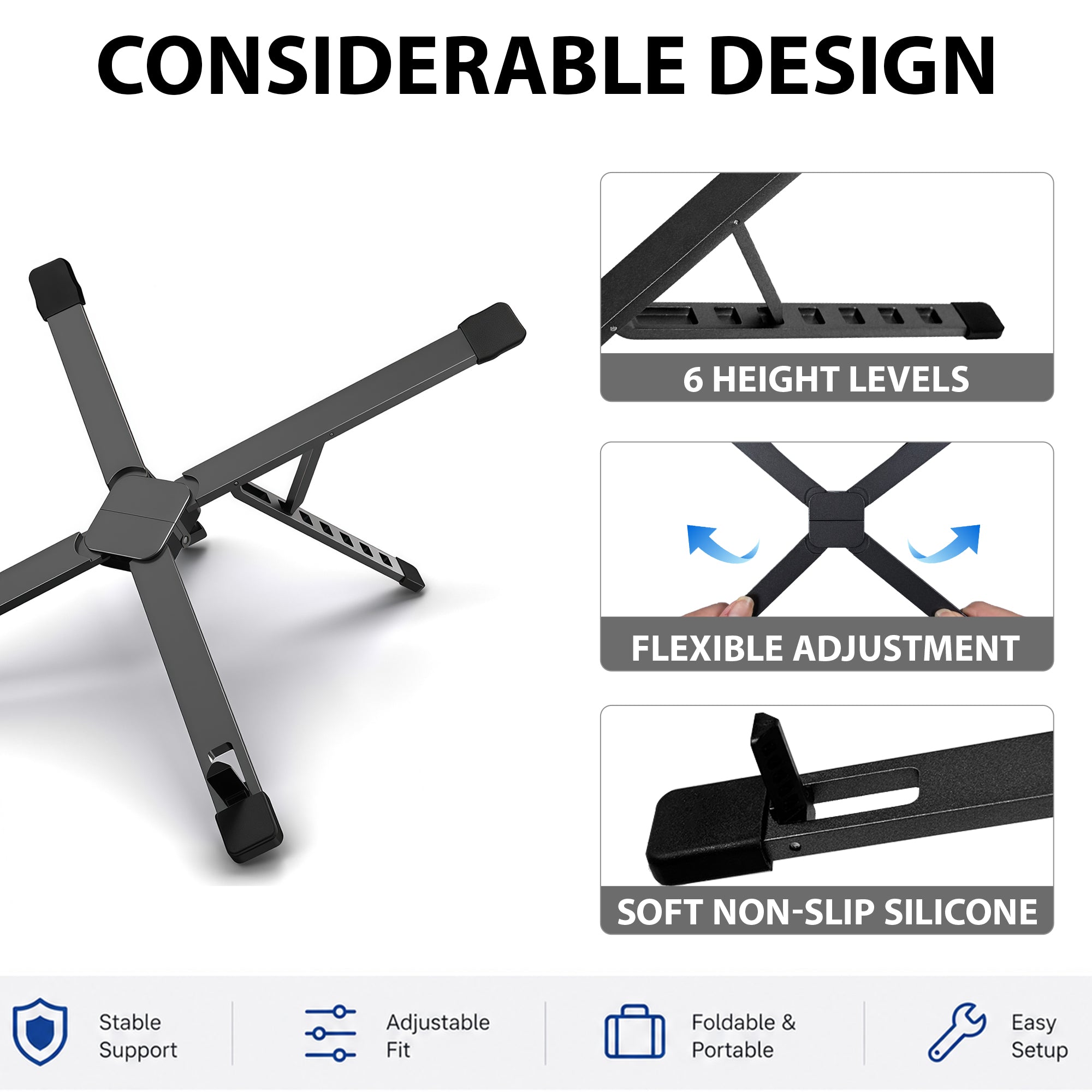 Musiin Piano Keyboard Stand Compatible with Akai Mini IV Arturia MiniLab3 Launchkey Mini 25 MK4,X Foldable and Portable stand with upper lower sleeves for stability,Suitable for most midi controller