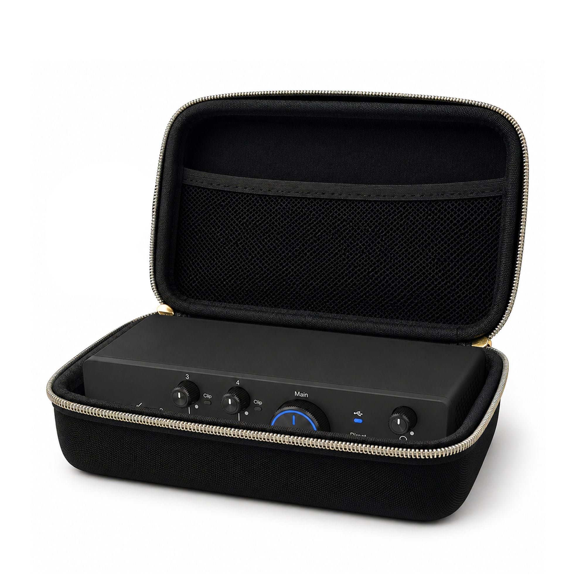 Musiin Custom Case Compatible With Focusrite 2i2 3rd Gen(Gold Tone Edition)