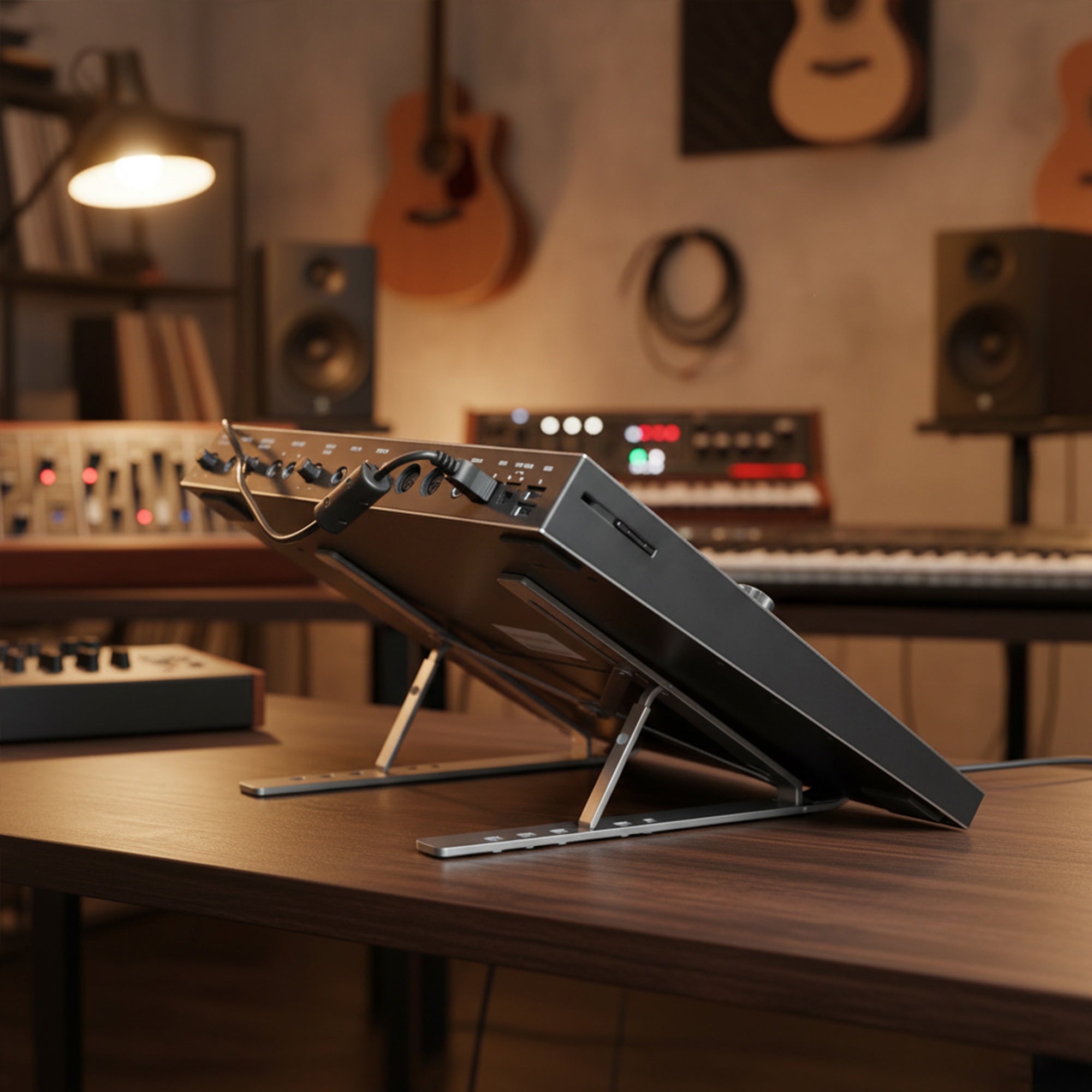 Musiin Adjustable Drum Controller Stand Holder Stand Compatible with NI Maschine Plus MK3 (Grey)