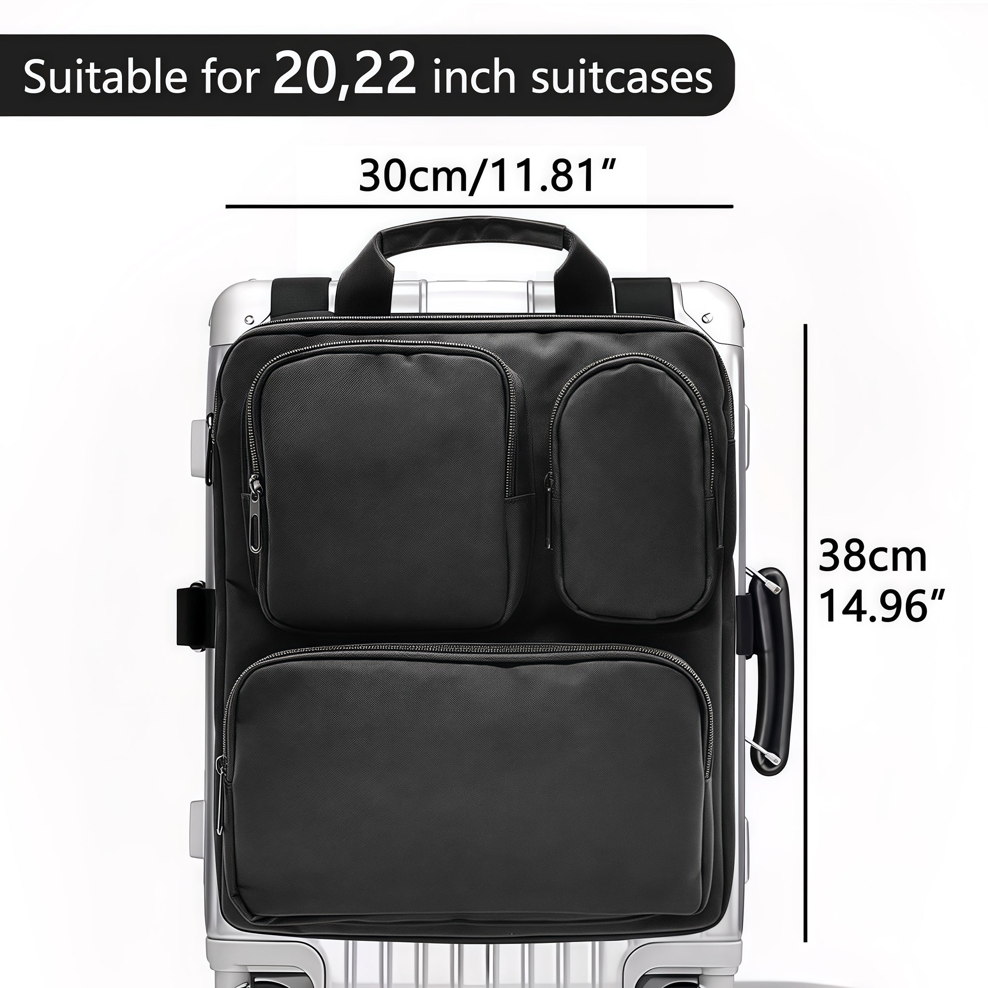 Musiin Travel Luggage Expansion Organizer for Musician - Holds sheet music, straps, capo, strings, cables, and instrument accessories bag
