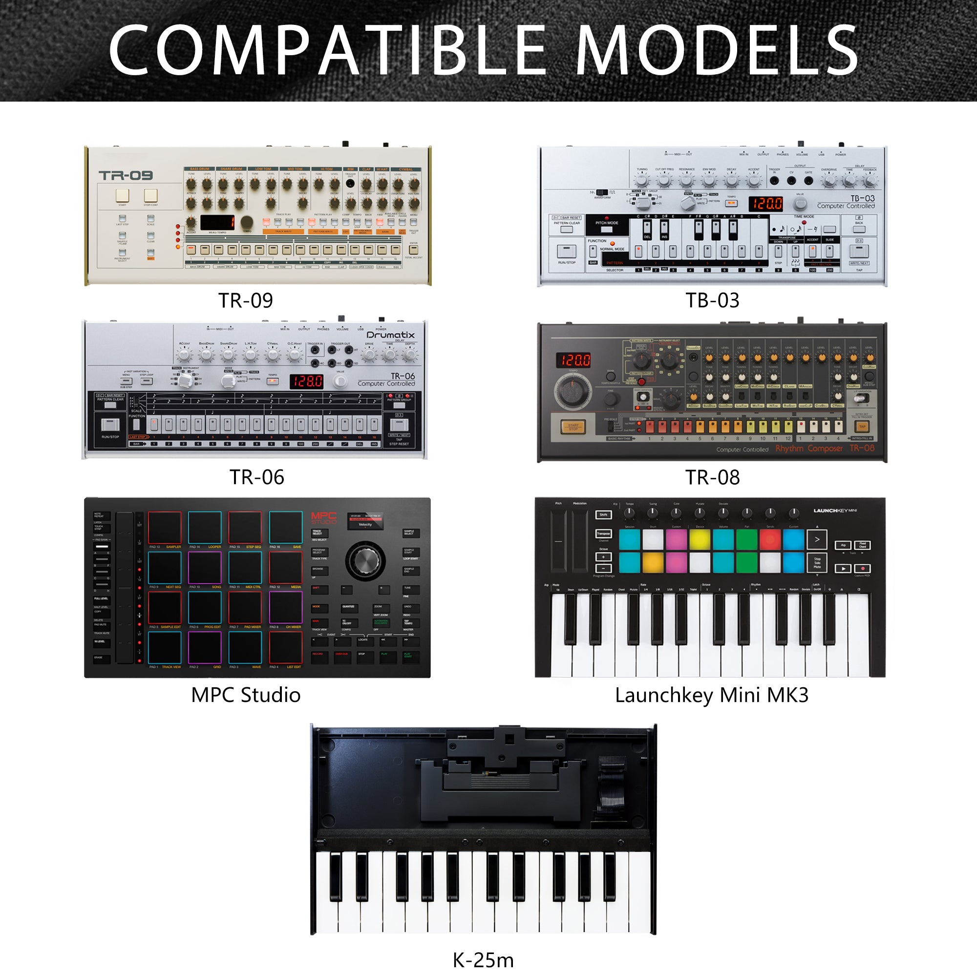 Musiin 25 Keys Piano Keyboard Dust Cover, compatible with Roland K-25m, AKAI MPK Mini MK3, Novation Launchkey Mini MK3,Deluxe Chinlon Dustproof & Anti-scratch, Silky Feel & Tailored Design