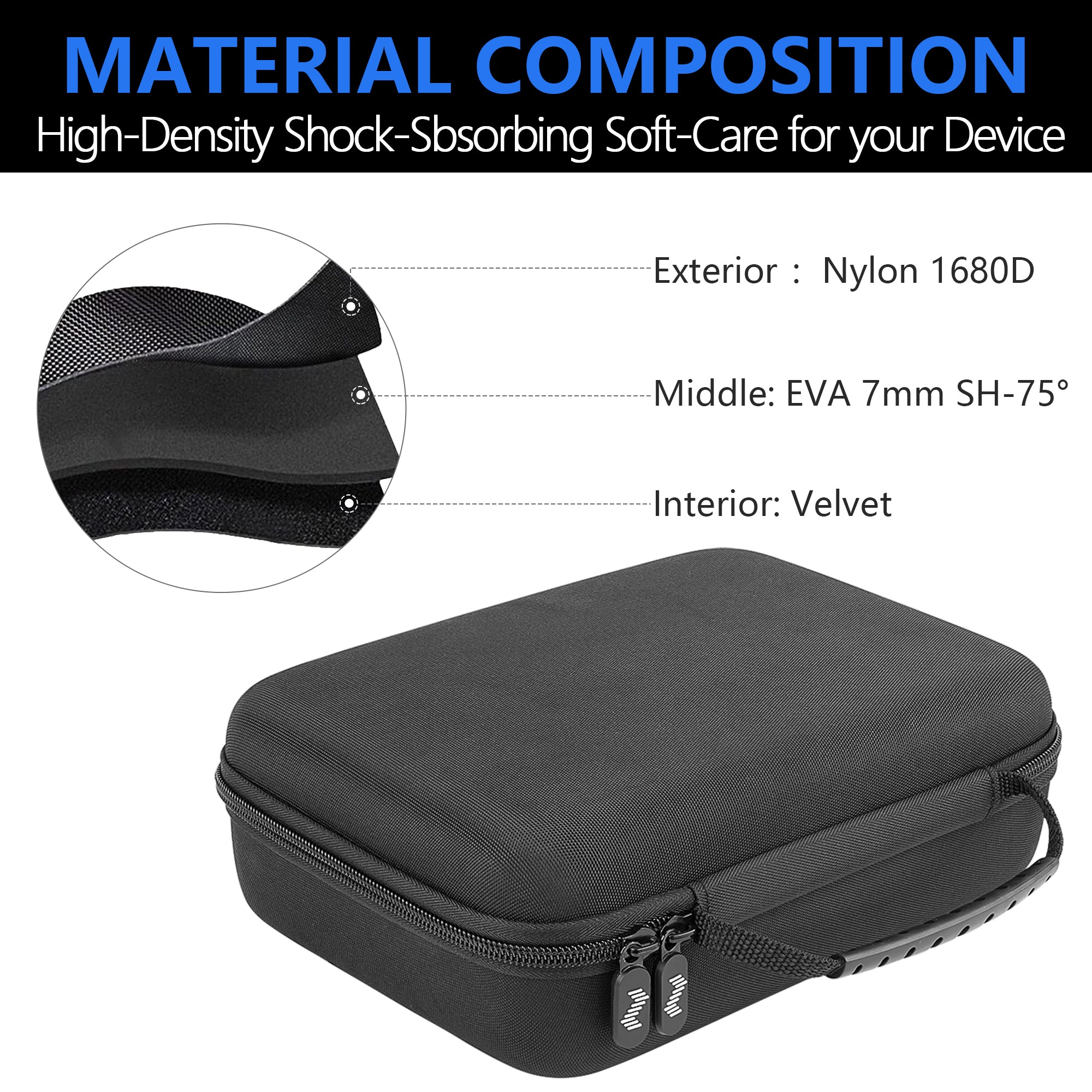 Musiin Premium velvet Hard Case Compatible with Zoom G1X Four case B1X A1X Guitar Bass Multi-Effects Processor Pedal cover(Black)