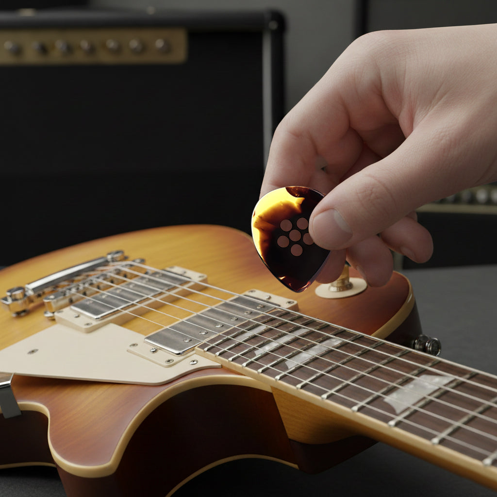 Musiin Premium Hand-Made Blade Style Guitar Pick – Thick Tone Pick Set for Electric, Rock Jazz & Blues – Rich Full Sound for Precise Strumming & Lead Playing