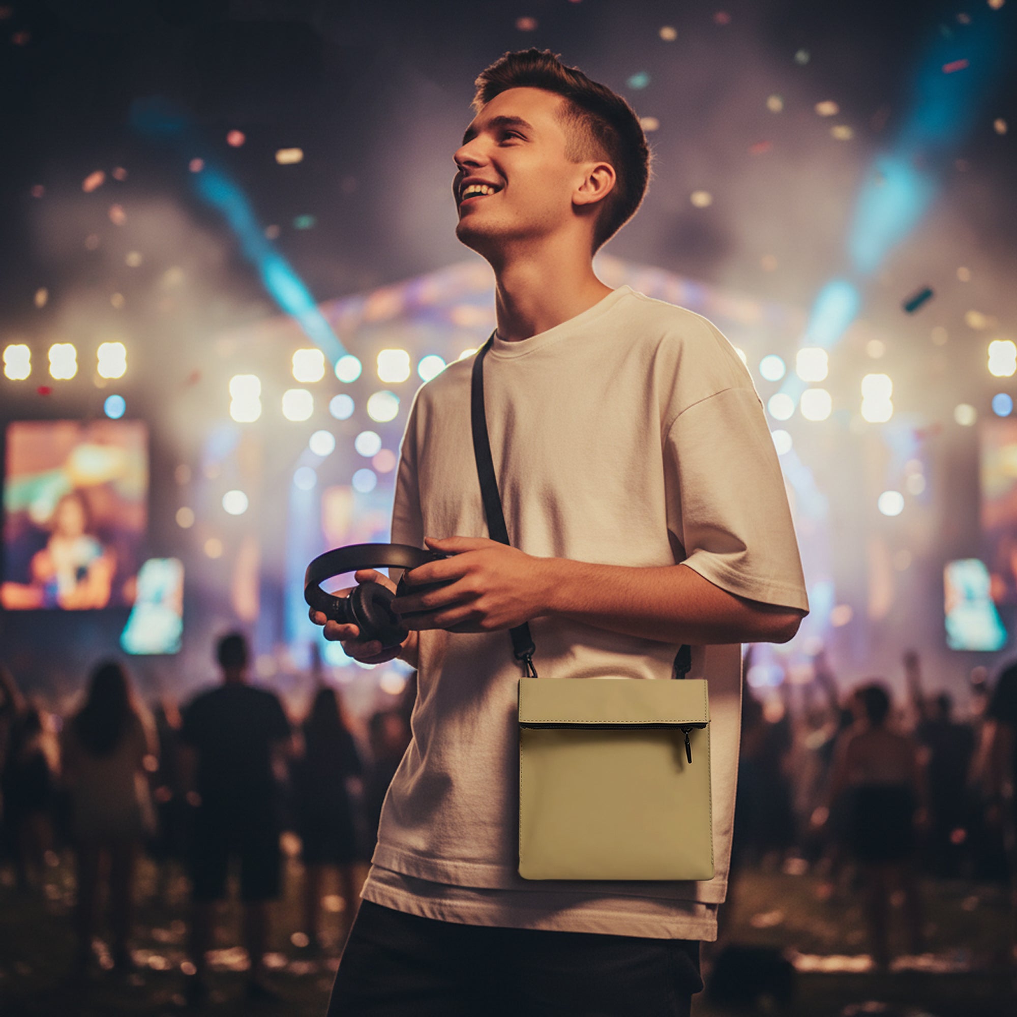 Musiin Daily Commuter Bag Compatible with Most Headphone Sony WH-1000XM6, Bose QC Ultra, B&W Px7 S3, Sennheiser Momentum 4, Lightweight Shoulder Bag for Work, Travel, and City Life