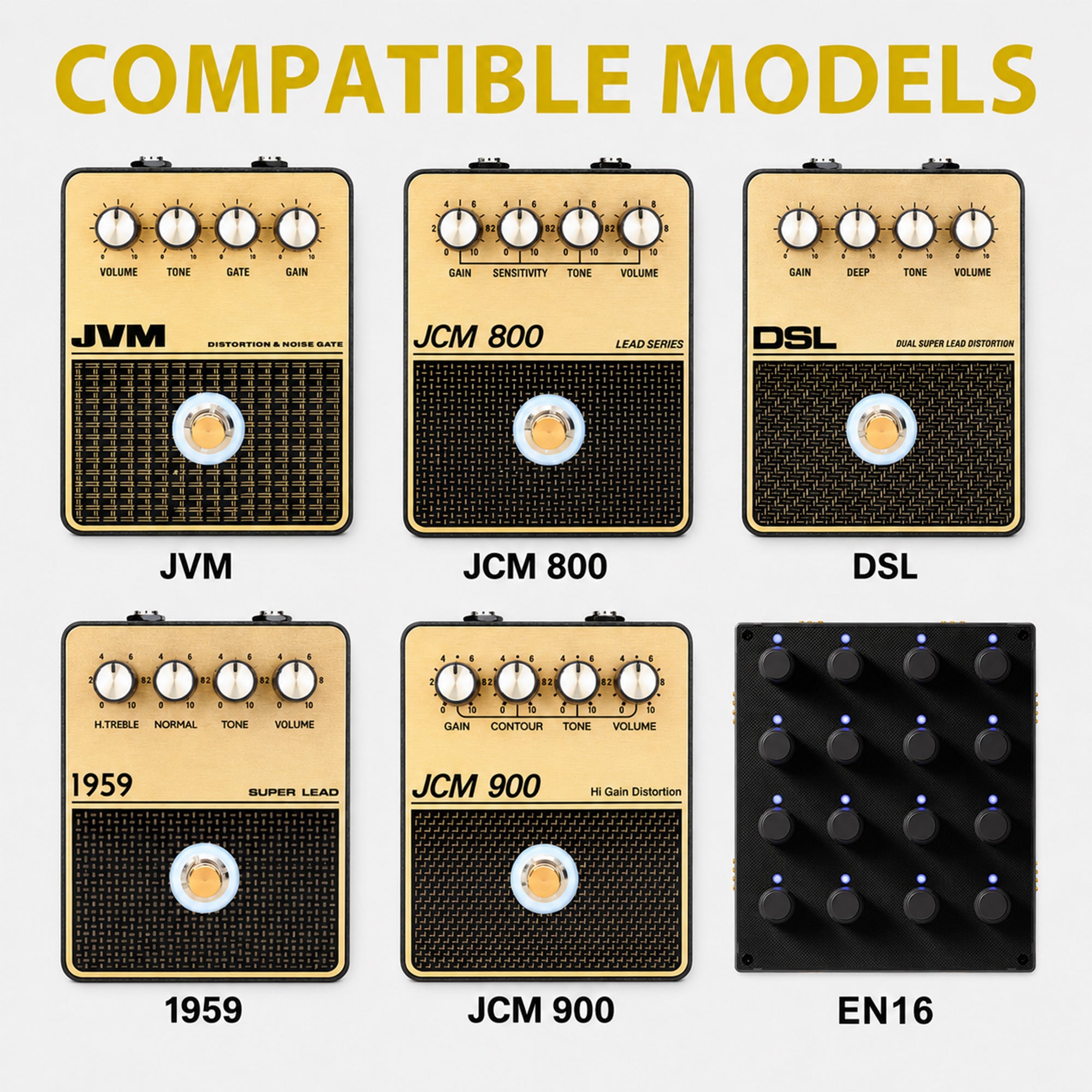 Musiin Guitar Pedal Carrying Case Compatible with Marshall JCM900/800/JVM Pedal, Intech Studio EN16, Gold Top Zipper, Wrist Strap, Mesh Pocket, for Studio and Live Performance, Gold Tone Edition