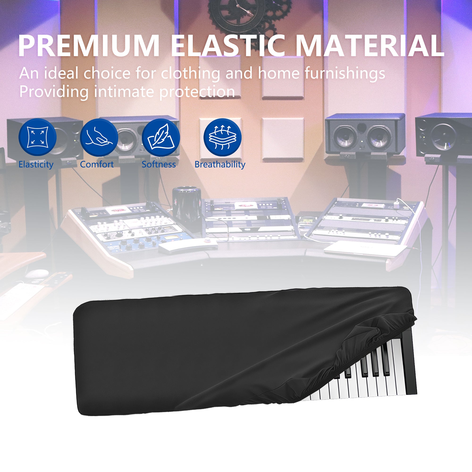 Musiin 49 Key Piano Keyboard Cover Compatible with NI A49,Roland A-500PRO