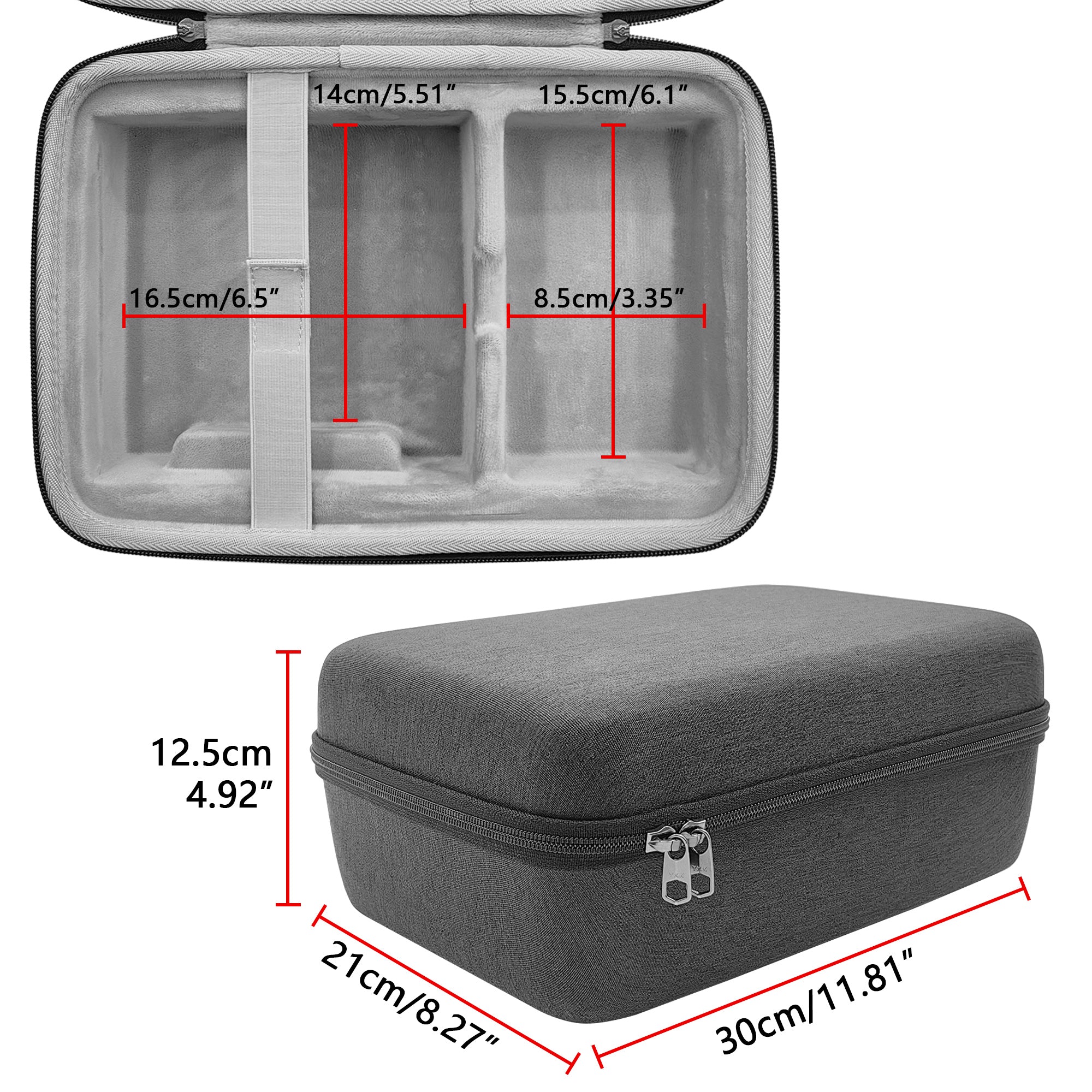 Musiin Audio Interface Carrying Case, Hard Shell Travel Bag Audio Compatible Twin X DUO/Apollo Twin X QUAD/Apollo Twin X DUO Gen 2/Apollo Twin X QUAD Gen 2/Apollo Twin X Gen 2 (dark gray)