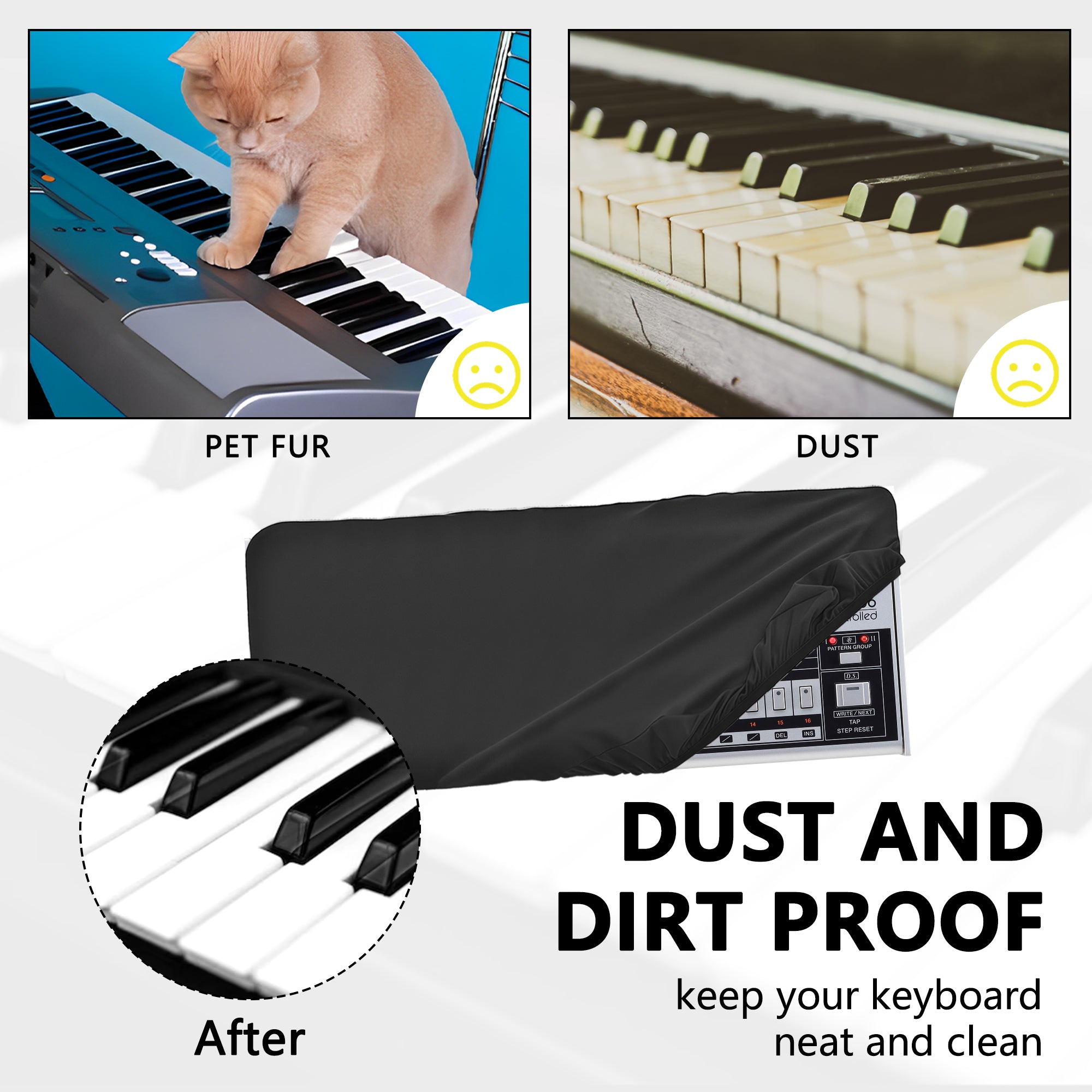 Musiin Premium Drum Machine Dust Cover Compatible with Roland TR-06 TR-08