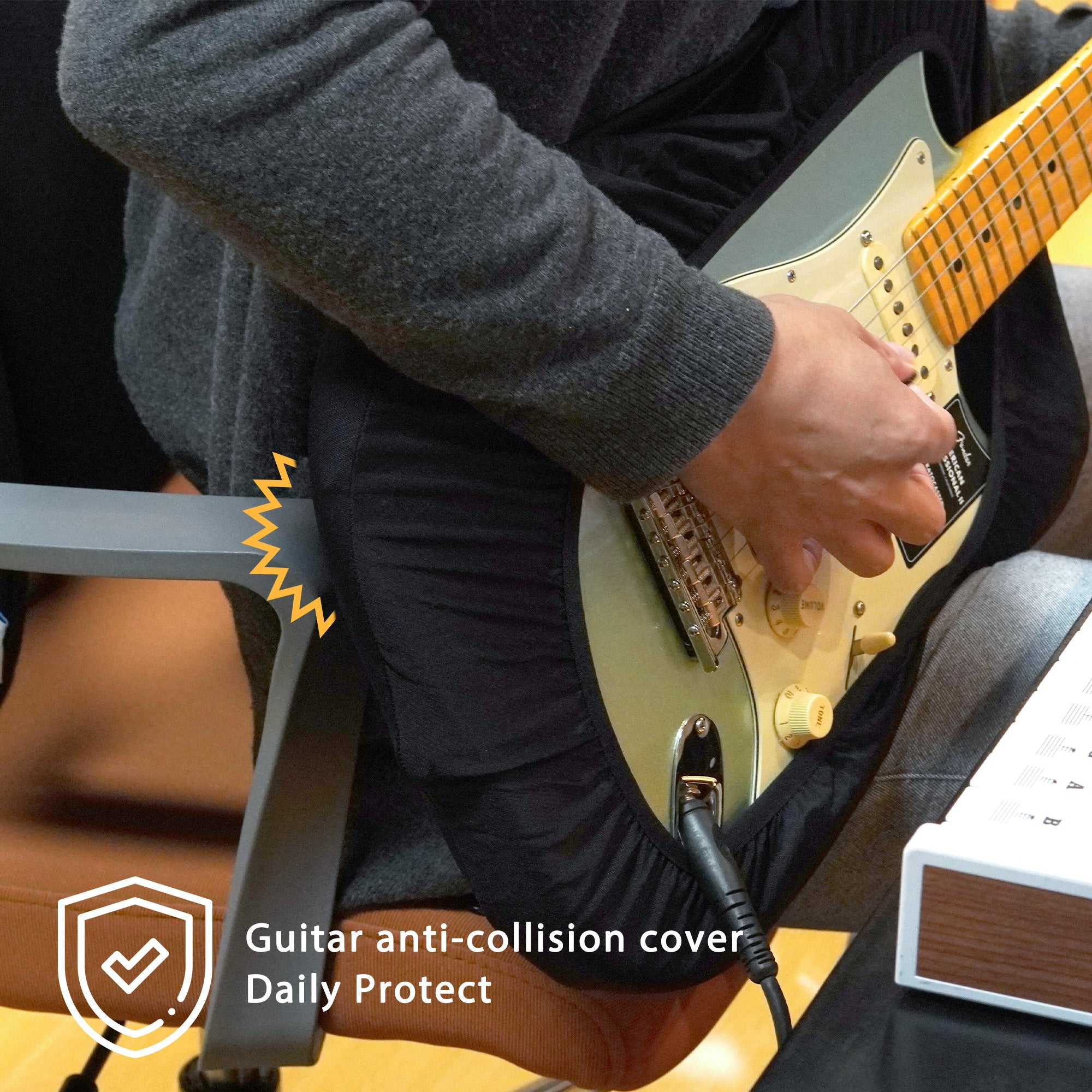 Musiin Premium Guitar Cover for Electric and Bass Guitars - Tailored Protection compatible with Fender Gibson Donner Electric Bass Guitars(FG-M)