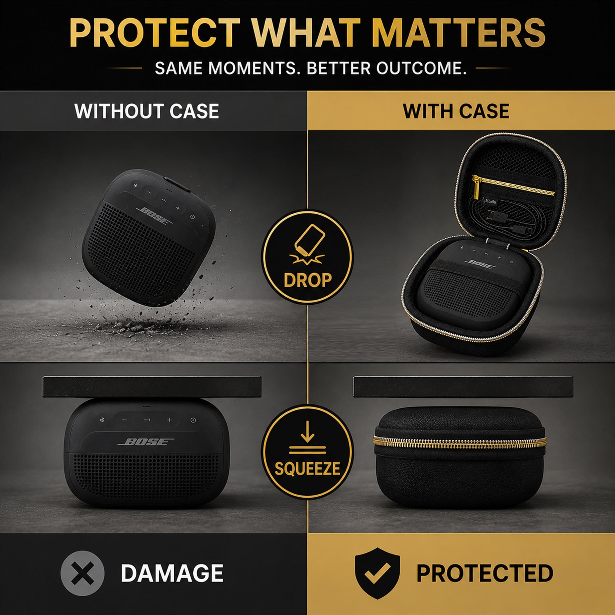 Musiin Premium BT Speaker Case Compatible with Bose SoundLink Micro 2