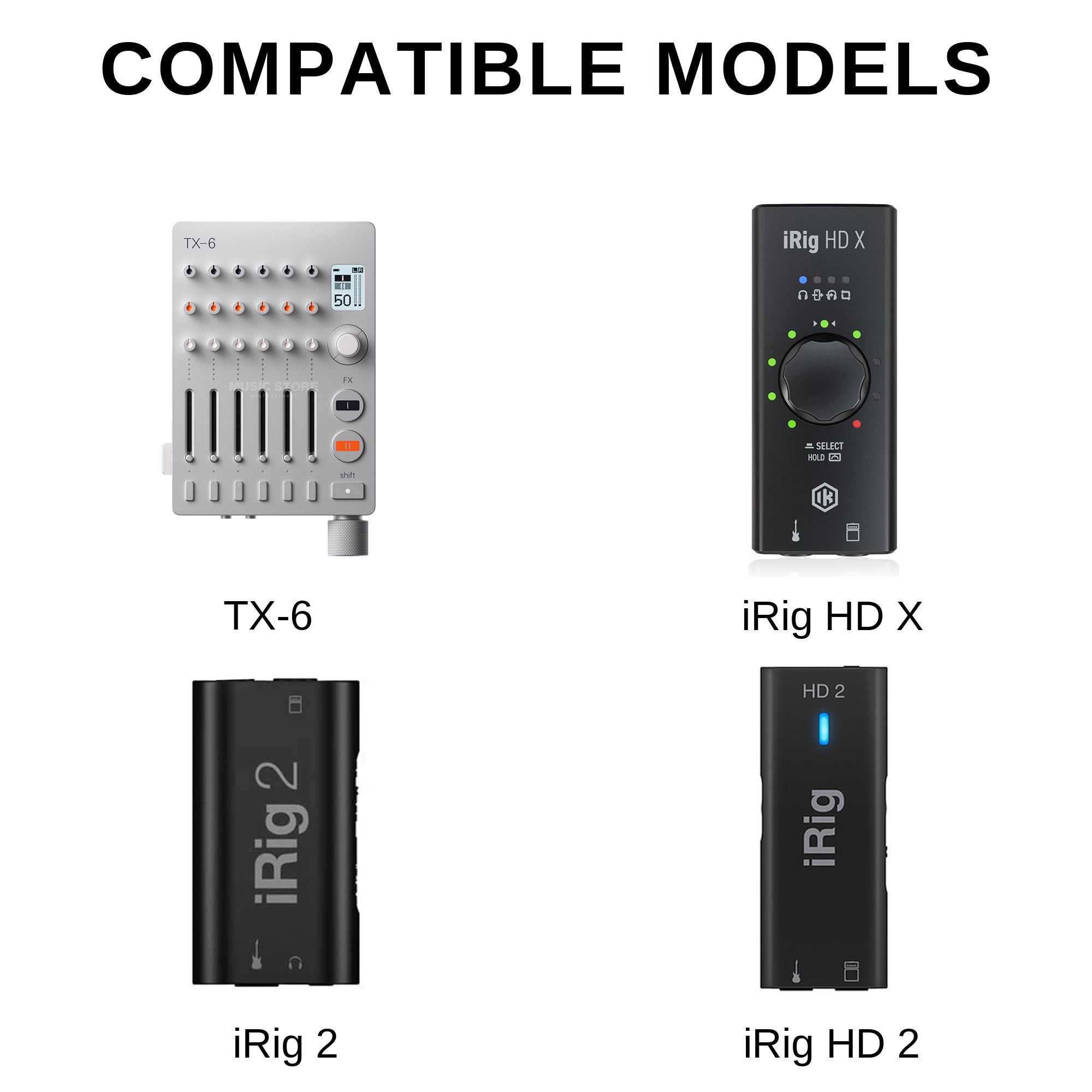 Musiin Custom Guitar Audio Interface Carrying Case Compatible with IK Multimedia iRig HD X, iRig 2, iRig HD 2, Teenage Engineering TX-6, EVA Hard Shell Portable Bag with Mesh Pocket
