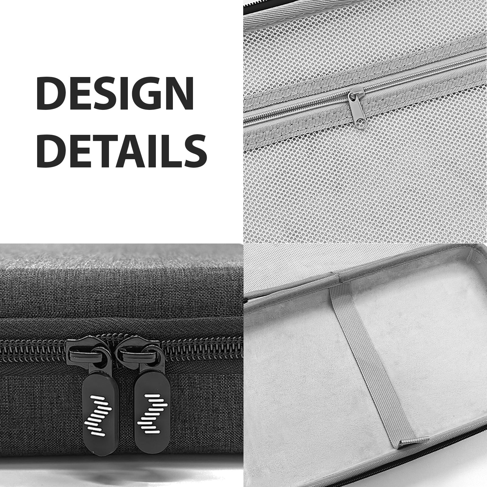 Musiin DJ Controller Case Compatible with Hercules DJControl Mix Ultra, Hard Shell Protection with Dual Zippers, Mesh Pocket & Comfortable Handle for DJ Live Show & Travel (Gray)