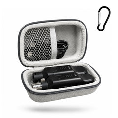 Musiin Wireless Transmitter System Case Compatible with JOYO MW-2,NUX B-3 Plus Microphone Receiver, and KLIQ Clip-On, Snark SN1X /SN5X, FenderFCT-2 Guitar Tuners storage,with Mesh Pocket Carabiner