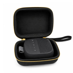 Musiin Direct Box Case Compatible with Radial ProAV2 JDI J48 Stereo Passive Multimedia,Upgraded Gold Top Zipper and Comfortable Handle,for Studio,Daily Storage and Stage Carrying (Gold Tone Edition)