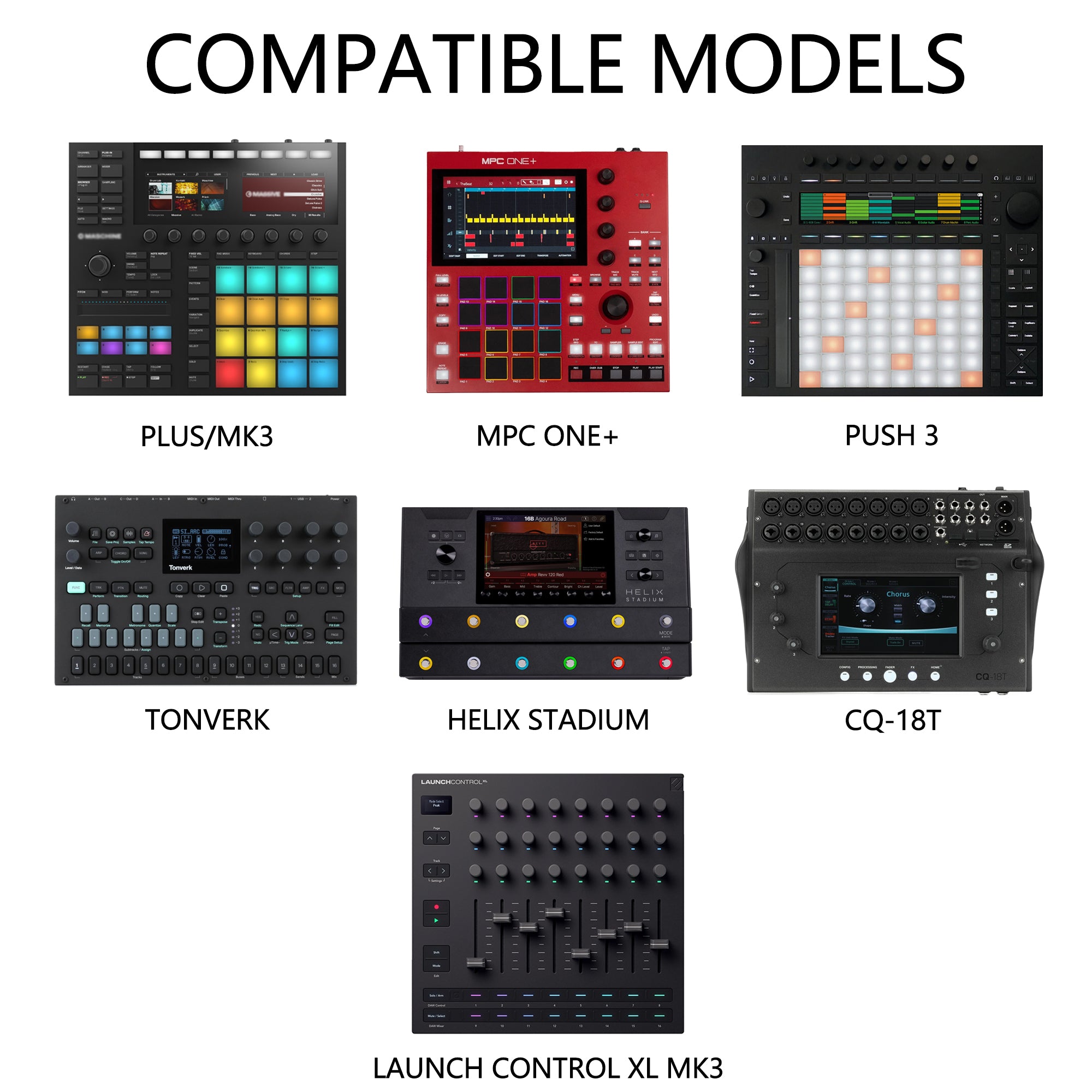 Musiin Audio Workstation Backpack Compatible with NI Maschine+,Ableton Push3,AKAI MPC One+,Line 6 Helix Stadiu,Elektron Tonverk, Launch Control XL MK3 Ultimate Protection for Device and Cover