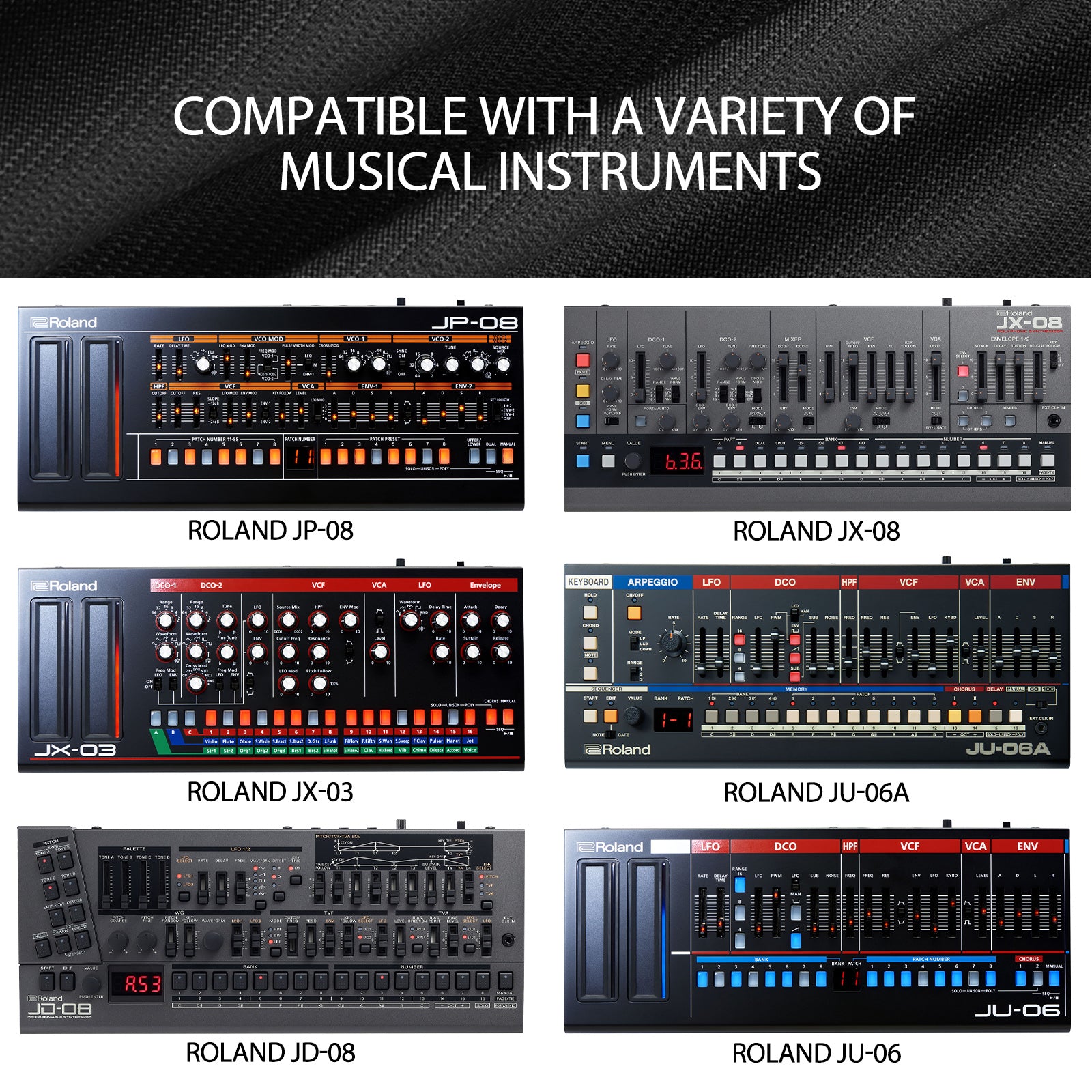 Musiin Pro Shield: Ultimate Stretch Chinlon Synthesizer Workstation Cover - Raindrop Proof Hair Compatible with Roland JD-08 JX-08 JU-06A JU-06 JP-08 JX-03 DK-01 Sound Modules