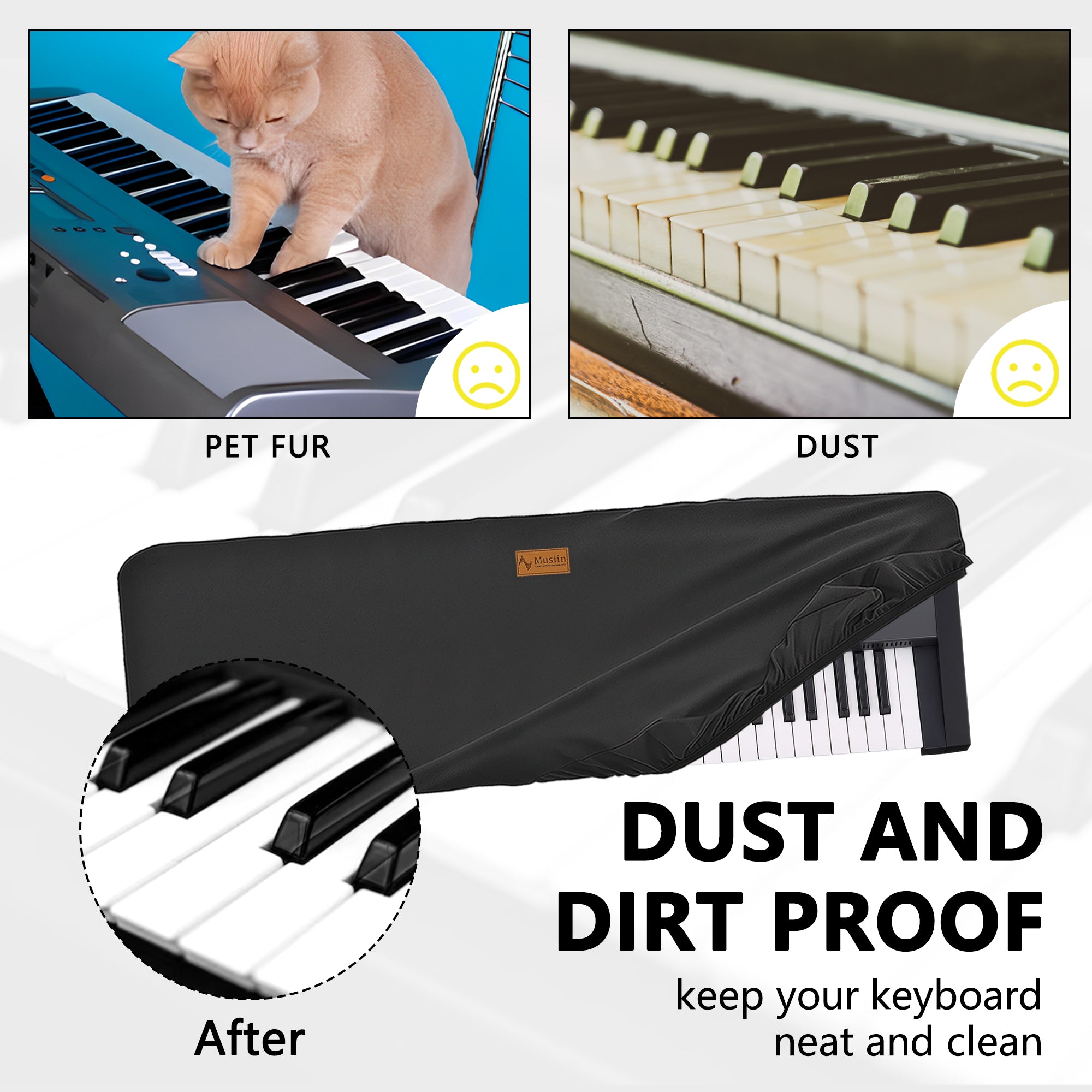Musiin Premkum 73 Key Synthesizer Cover Compatible with Roland JUNO-X